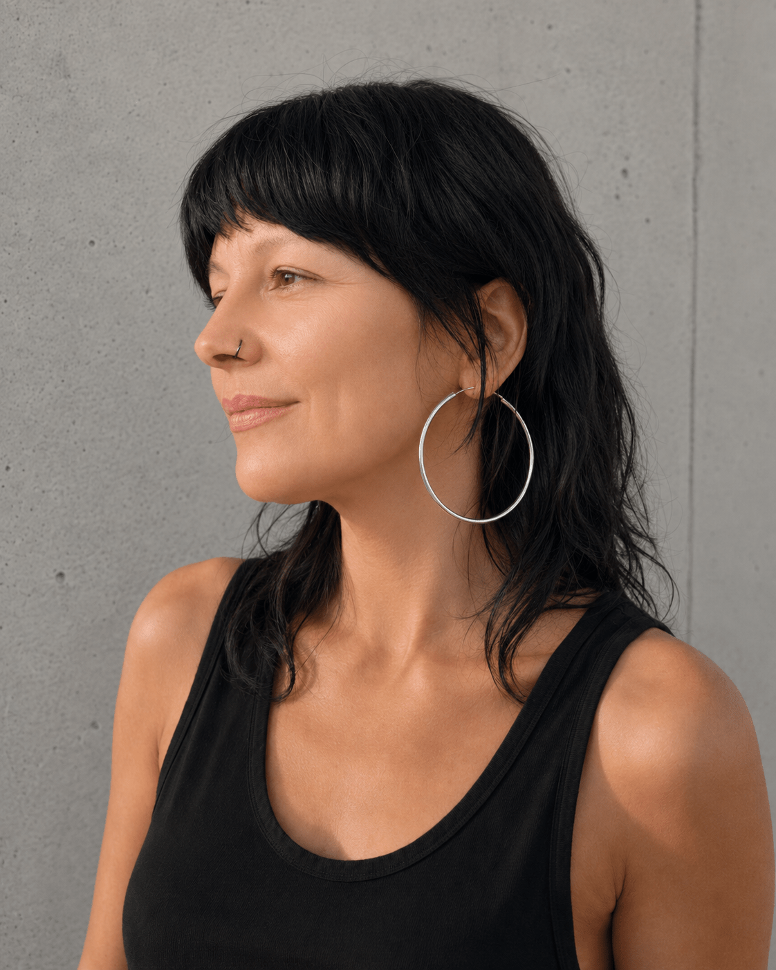 Große XL Creolen Silber 925, Silver Endless Hoops 70 mm - CocosyBerlin