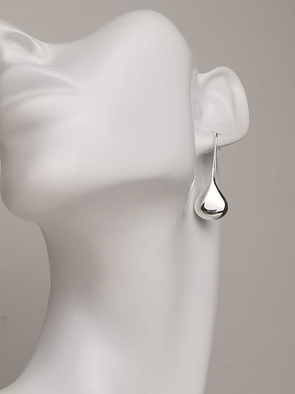 Boucles d'oreilles pendantes en argent 925, longues boucles d'oreilles pendantes, boucles d'oreilles pendantes minimalistes en forme de larme goutte d'eau goutte d'eau