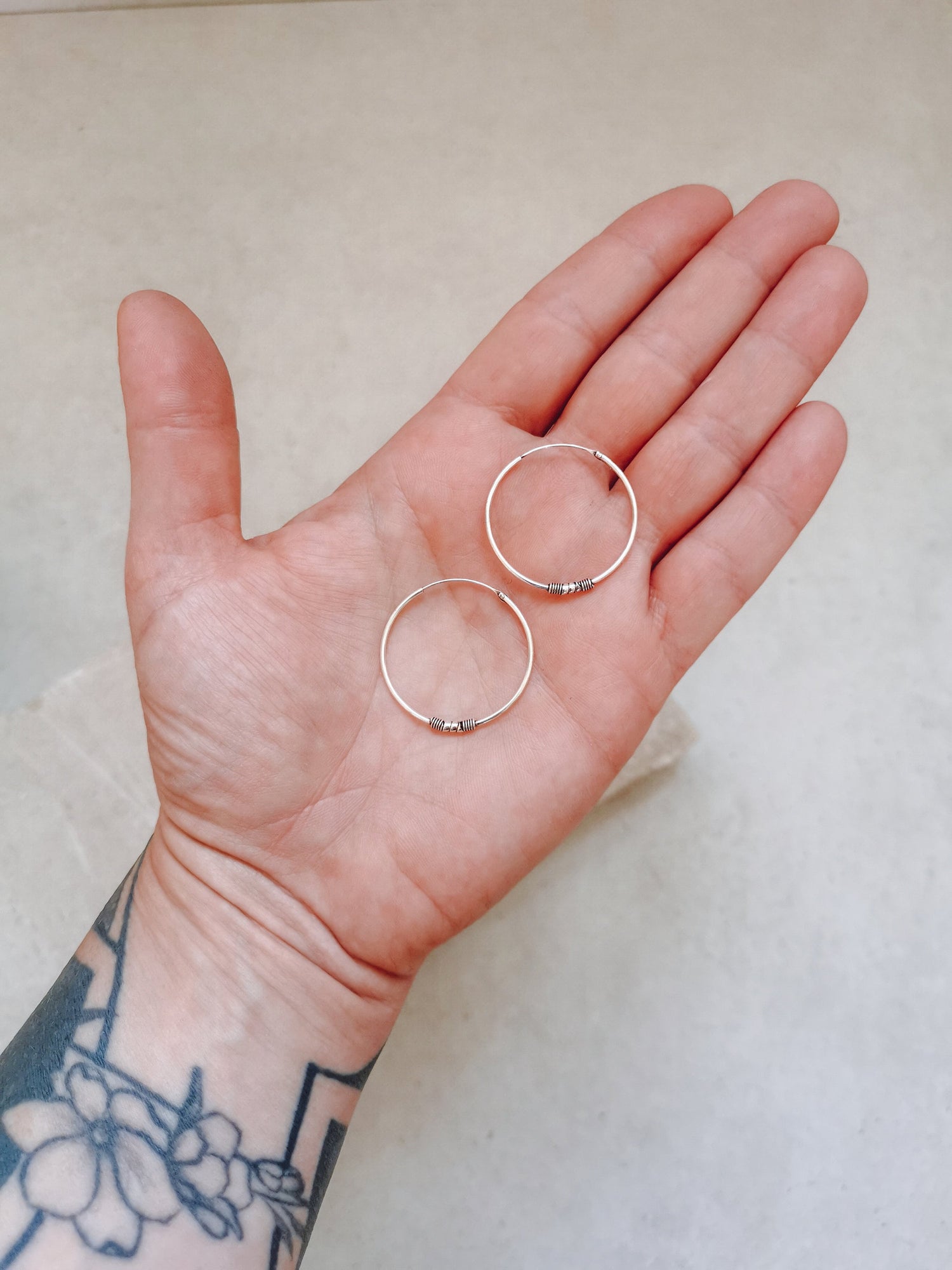 Sterling silver Bali hoop earrings, 925 silver hoop earrings, hoop earrings 30mm, earrings silver 925, boho hoop earrings, Bali silver hoop earrings