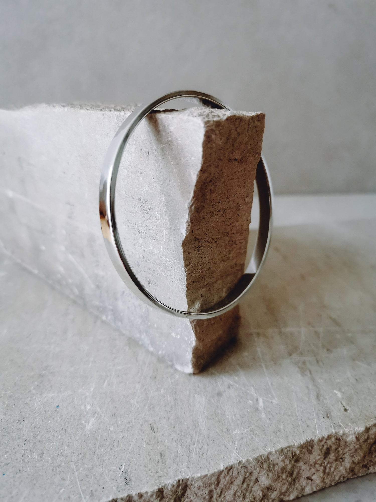 Bracelet plat en argent sterling, bracelet tendance, bracelet en argent pur 925, bracelet large en argent