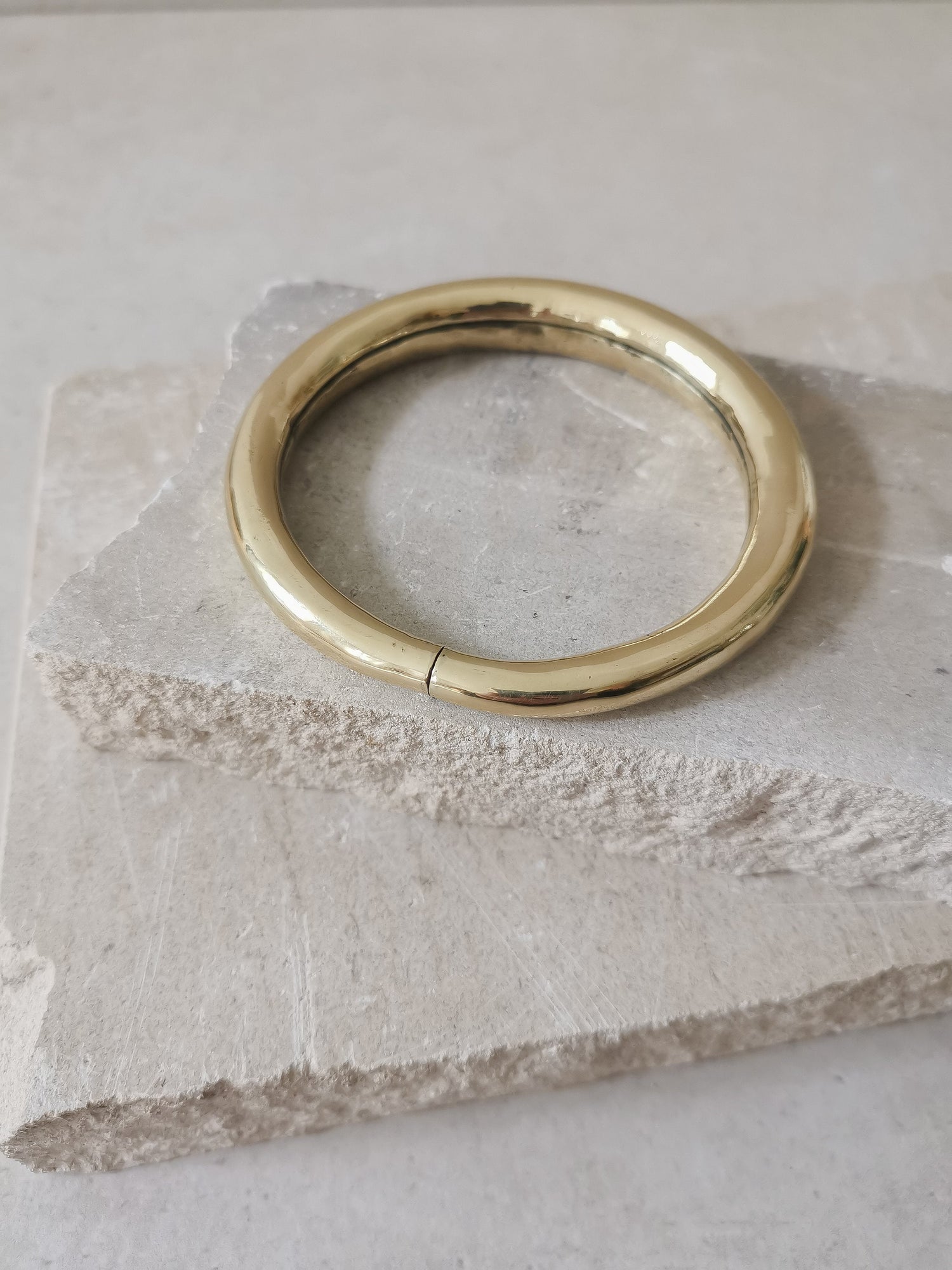 Wide golden brass bangle, statement bracelet, tribal golden bangle