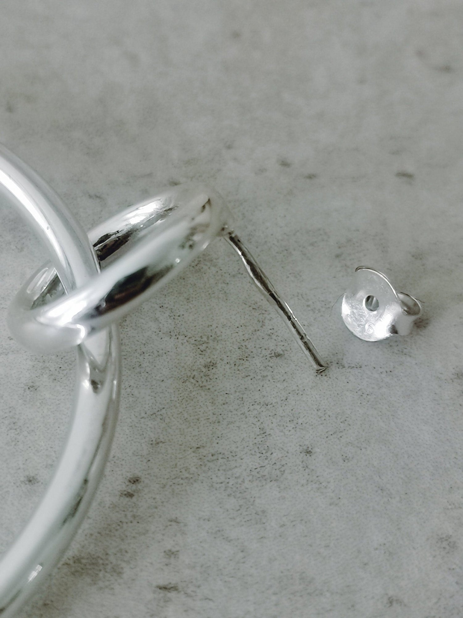 Sterling Silver Ohrstecker Ohrringe, Creolen Ring in Ring aus 925 Silber - CocosyBerlin