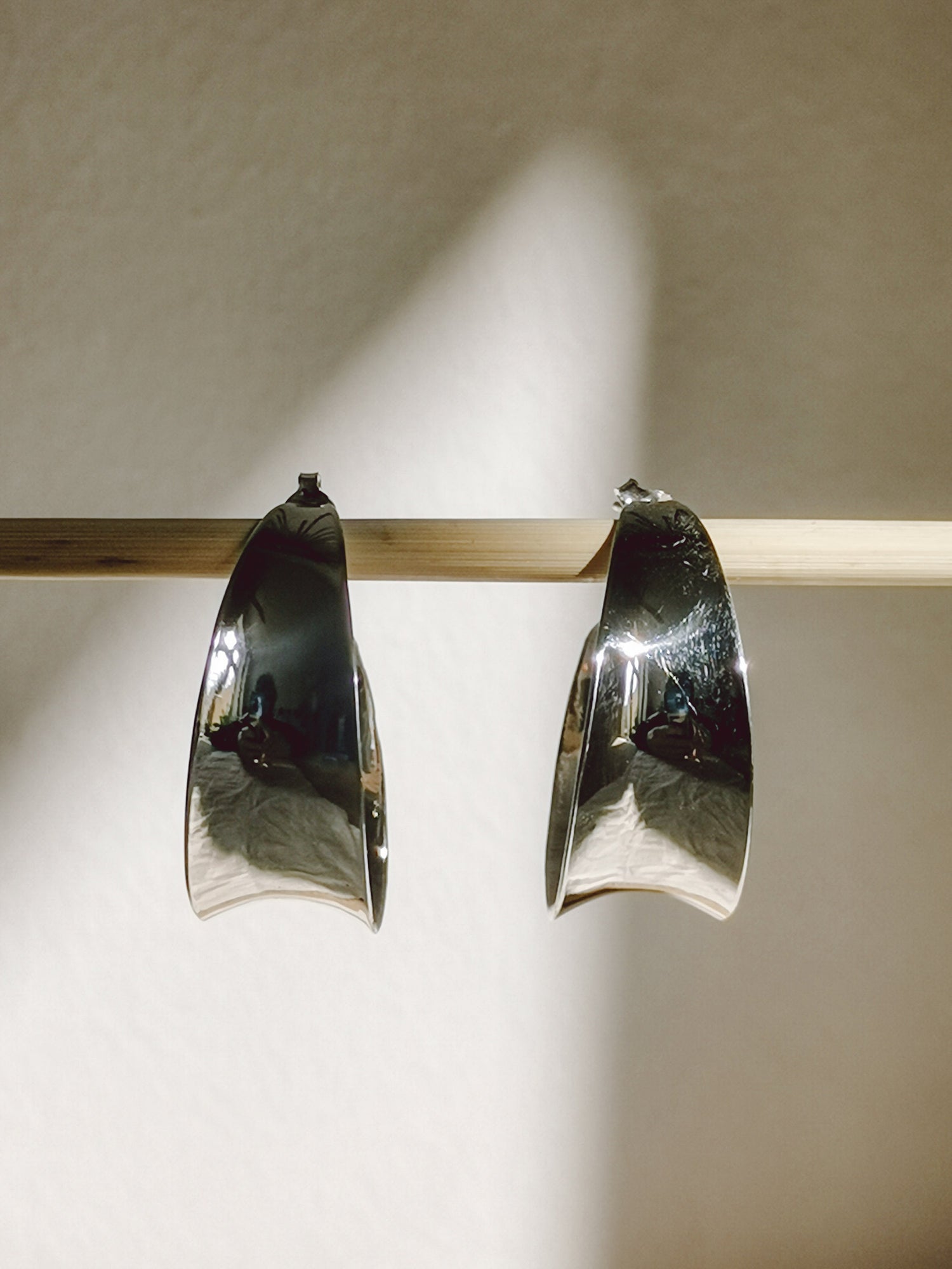 Sterling Silver breite Creolen, Chunky Silber Creolen 30 mm, Minimalistische offene Creolen 925 Silber