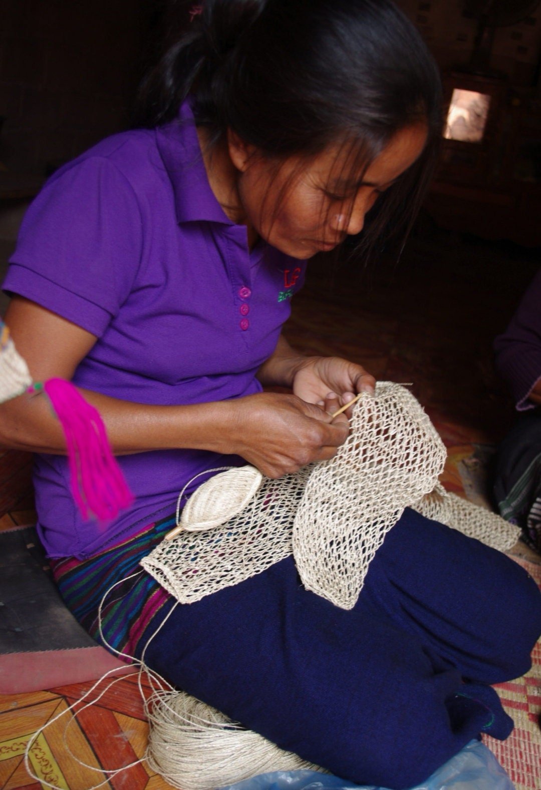 Grosse Tasche aus Laos, Tote Bag, nachhaltiger Shopper , 100% Handarbeit, Fair Trade - CocosyBerlin