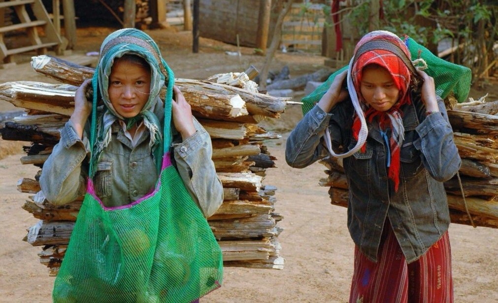 Große Tasche aus Laos, Tote Bag, nachhaltiger Shopper , 100% Handarbeit, Fair Trade - CocosyBerlin