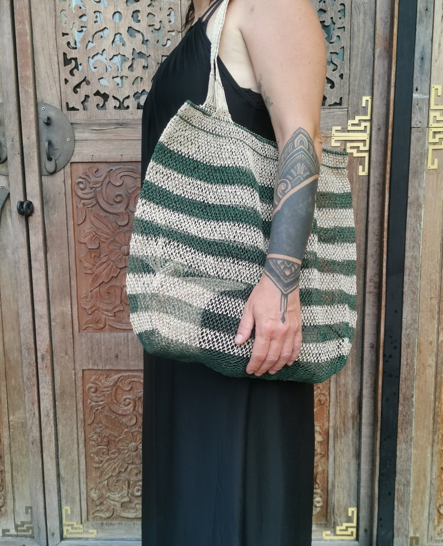 Große Tasche aus Laos, Tote Bag, nachhaltiger Shopper , 100% Handarbeit, Fair Trade - CocosyBerlin