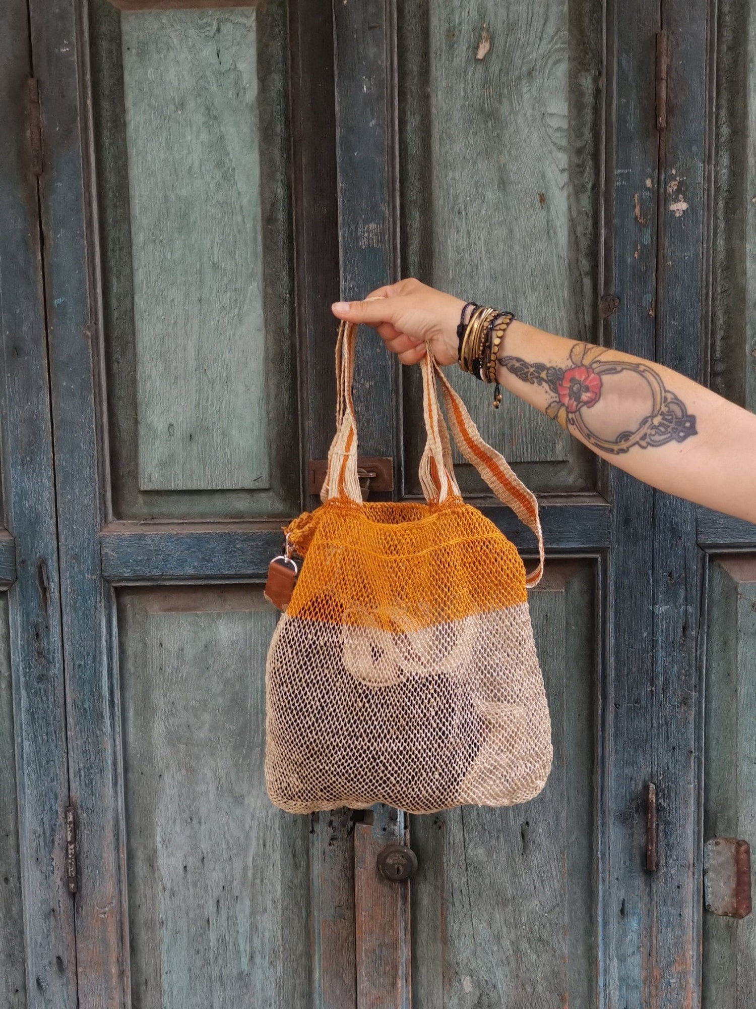 Umhängetasche aus Laos, Crossbody Tasche, nachhaltiger Shopper, 100% Handarbeit, Fair Trade - CocosyBerlin