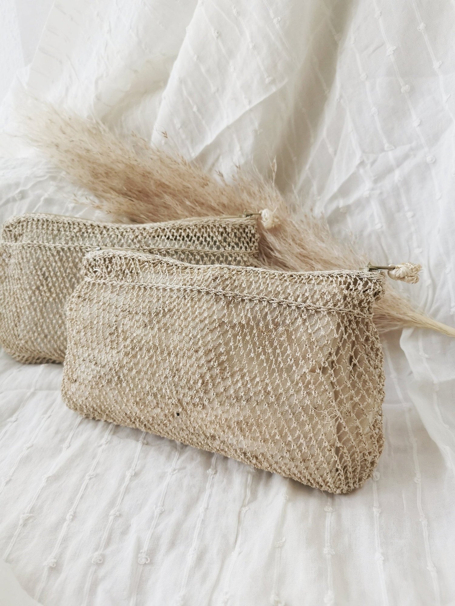 Boho Schminktasche aus Laos, Kosmetiktasche, Hippie Geldbörse, Portemonnaie, Handmade Make Up Tasche - CocosyBerlin