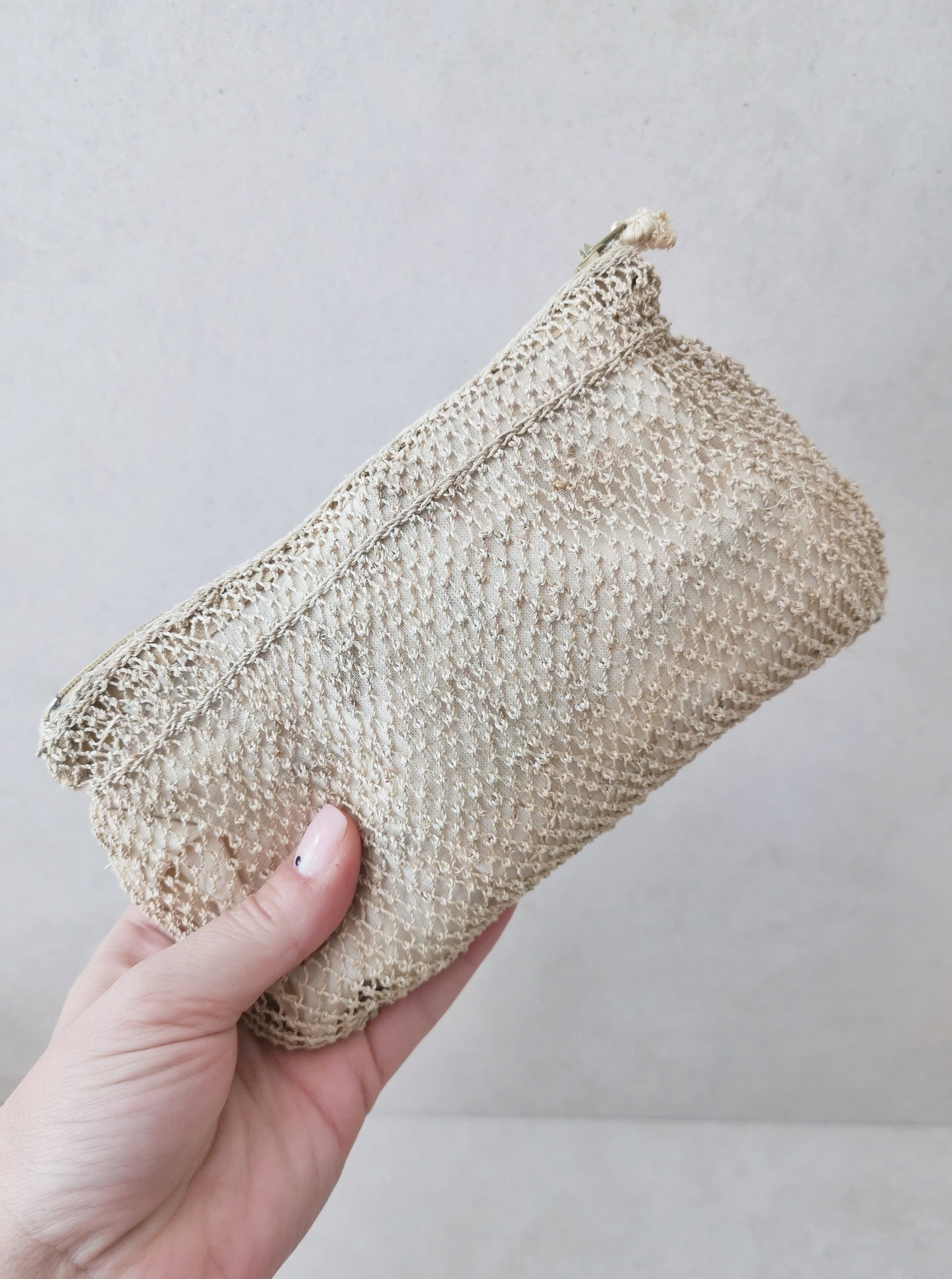 Boho Schminktasche aus Laos, Kosmetiktasche, Hippie Geldbörse, Portemonnaie, Handmade Make Up Tasche