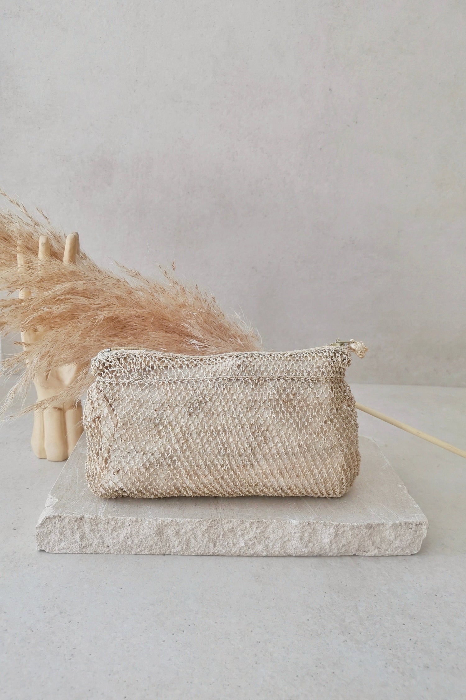 Boho Schminktasche aus Laos, Kosmetiktasche, Hippie Geldbörse, Portemonnaie, Handmade Make Up Tasche