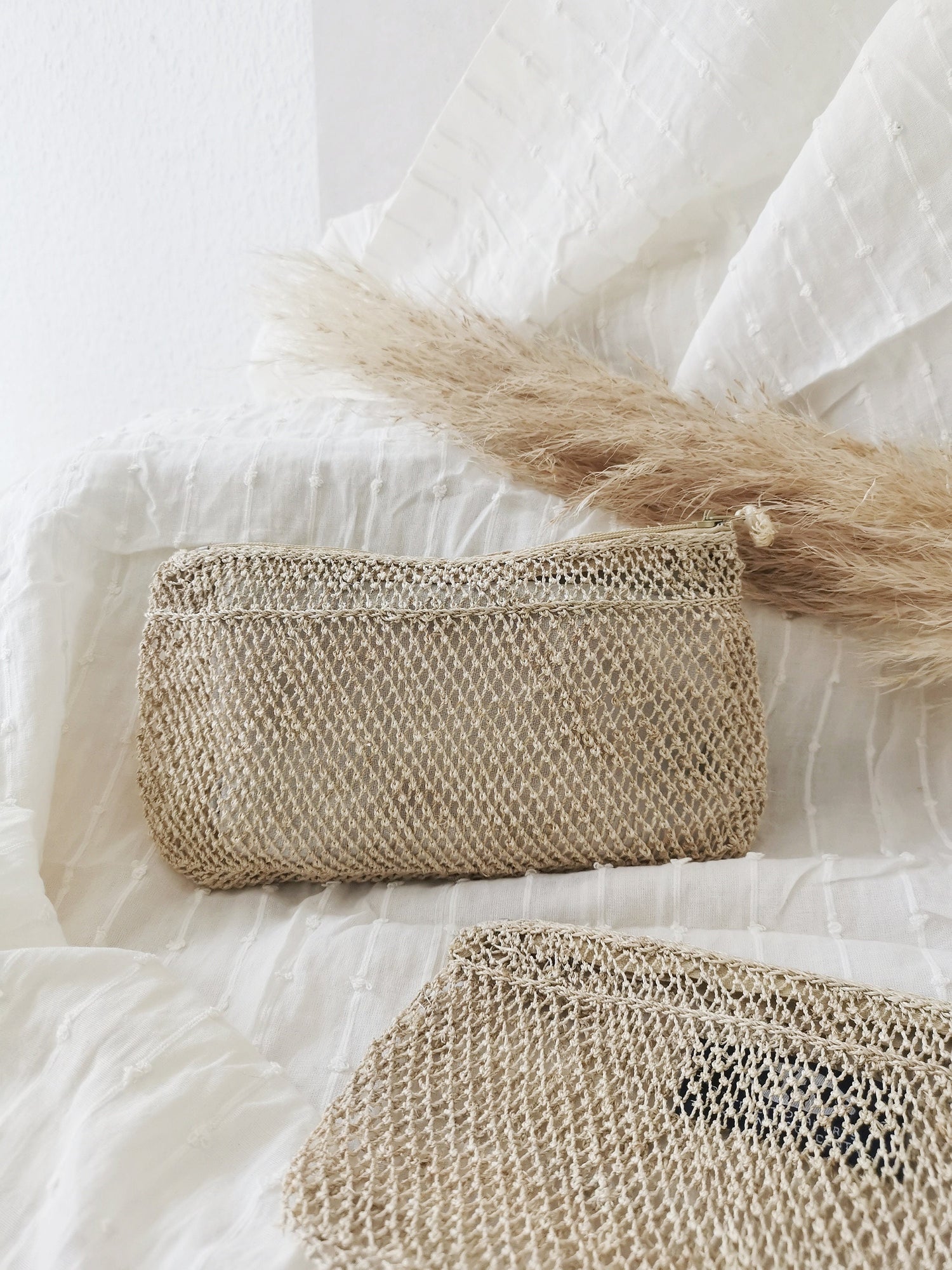 Boho Schminktasche aus Laos, Kosmetiktasche, Hippie Geldbörse, Portemonnaie, Handmade Make Up Tasche