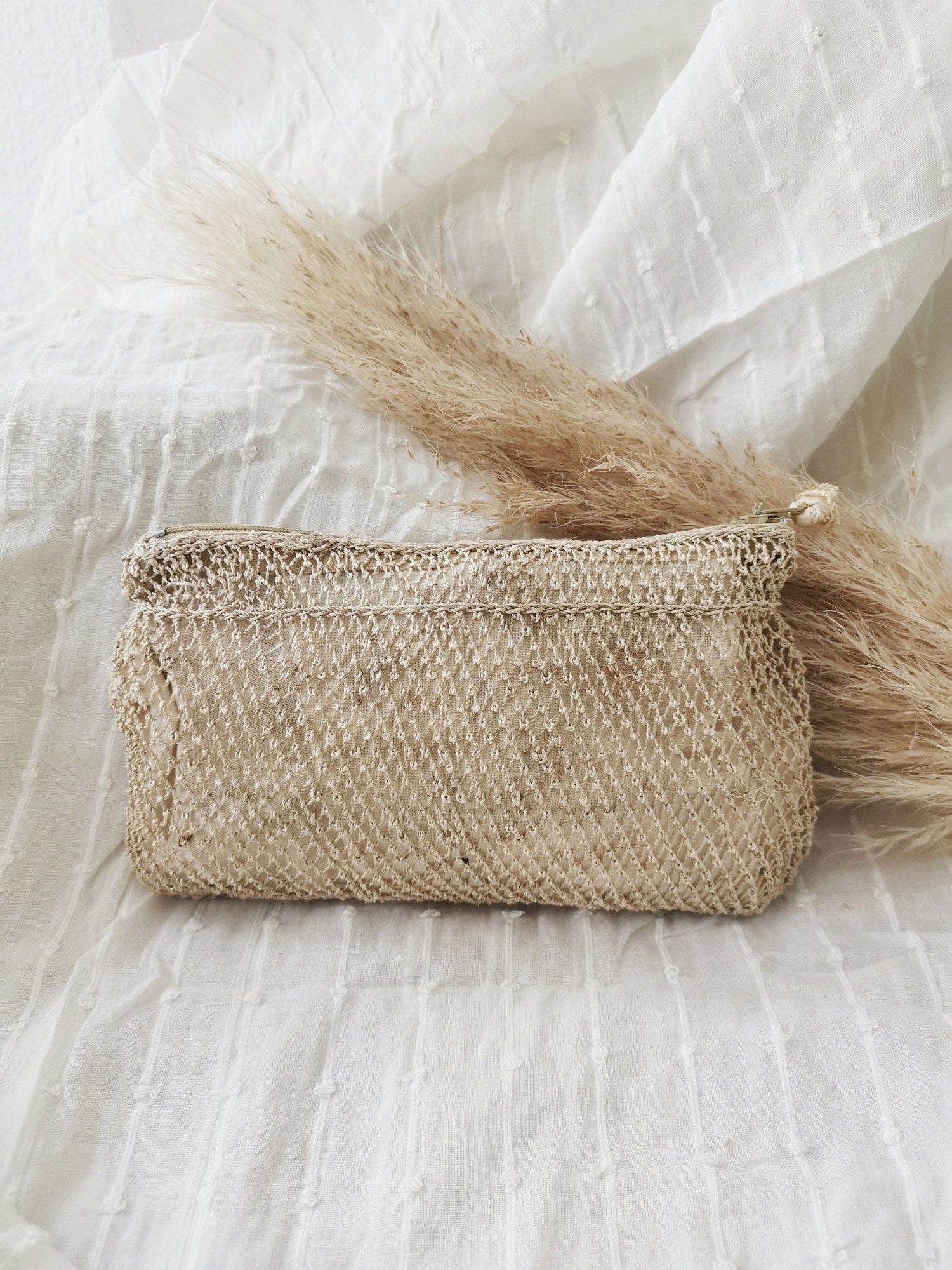 Boho Schminktasche aus Laos, Kosmetiktasche, Hippie Geldbörse, Portemonnaie, Handmade Make Up Tasche - CocosyBerlin