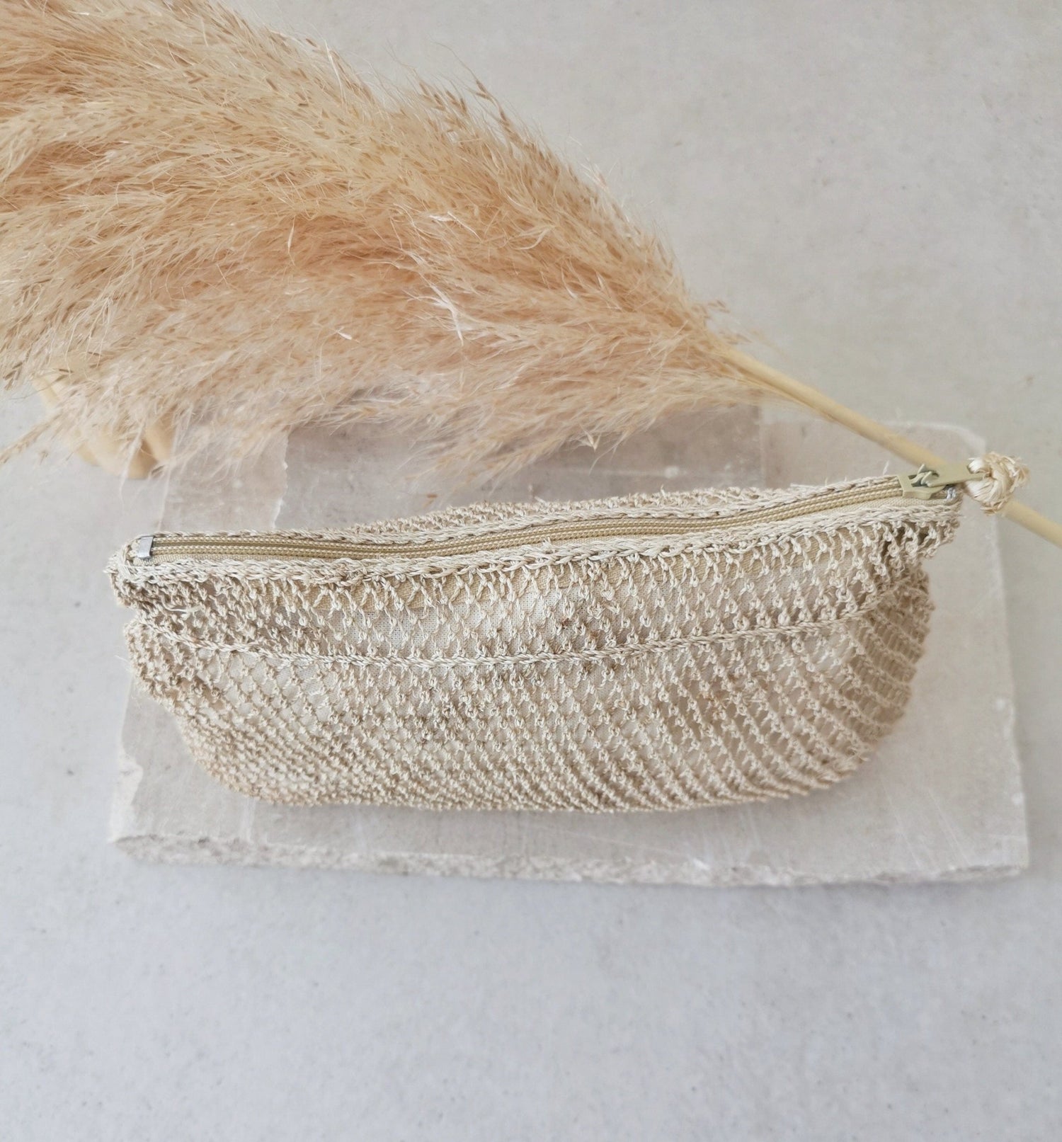 Boho Schminktasche aus Laos, Kosmetiktasche, Hippie Geldbörse, Portemonnaie, Handmade Make Up Tasche - CocosyBerlin