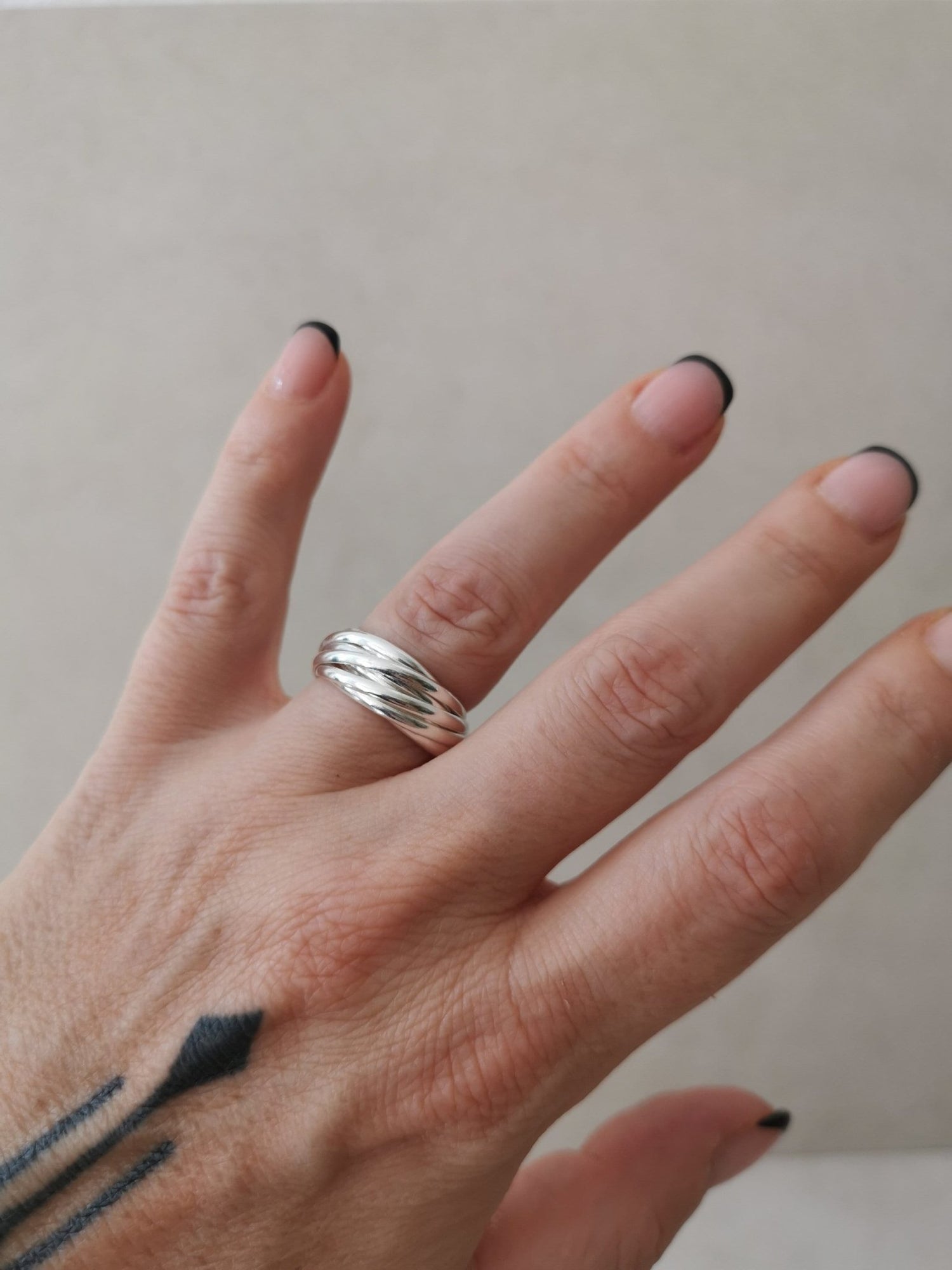 Mehrfachring aus 9 Einzelringe 925 Silber, Sterling Silber Ring, Wickelring aus 925 Silber - CocosyBerlin