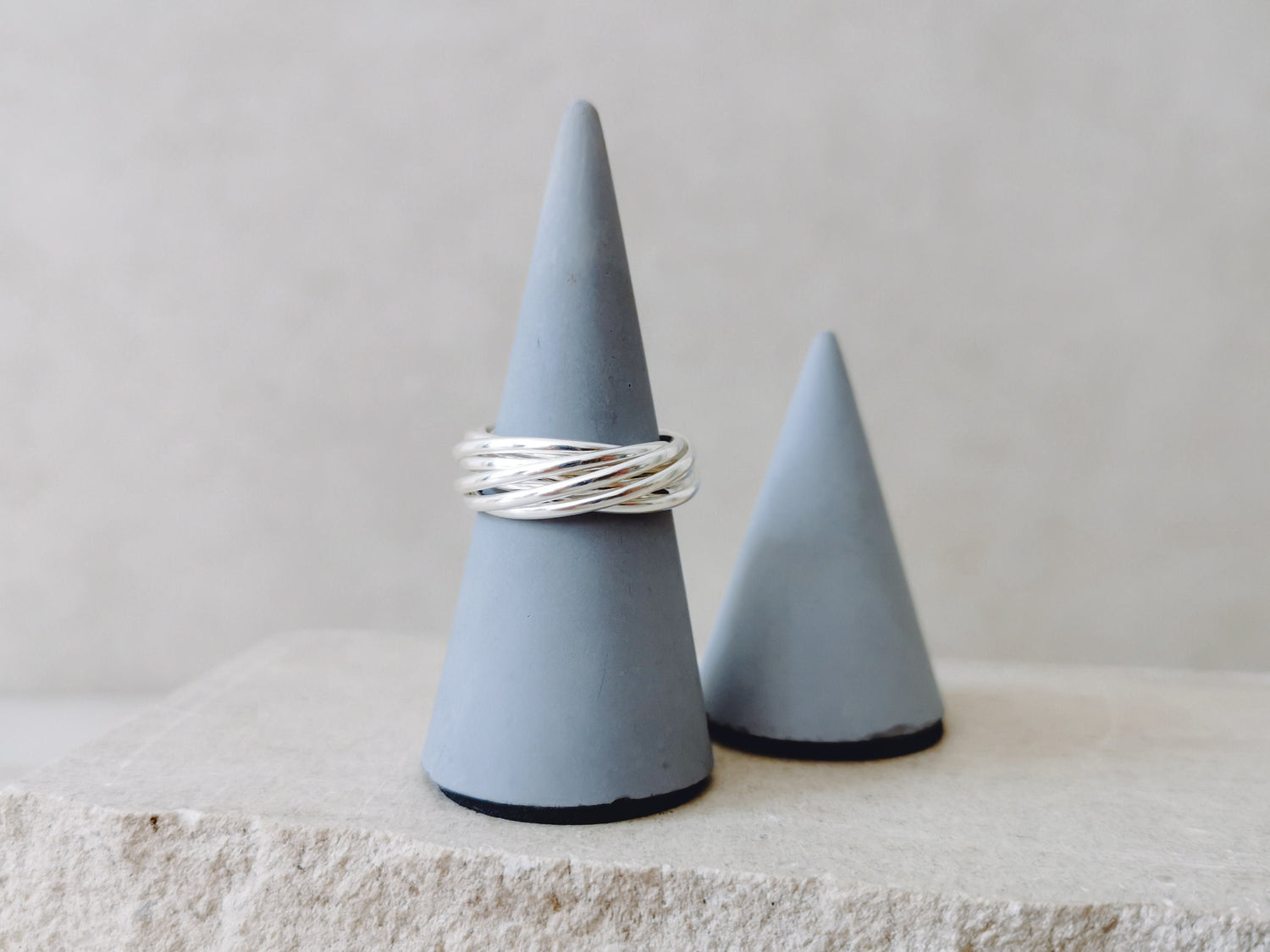 Mehrfachring aus 9 Einselringe 925 Silber, Sterlingsilber Ring, Wickelring aus 925 Silber