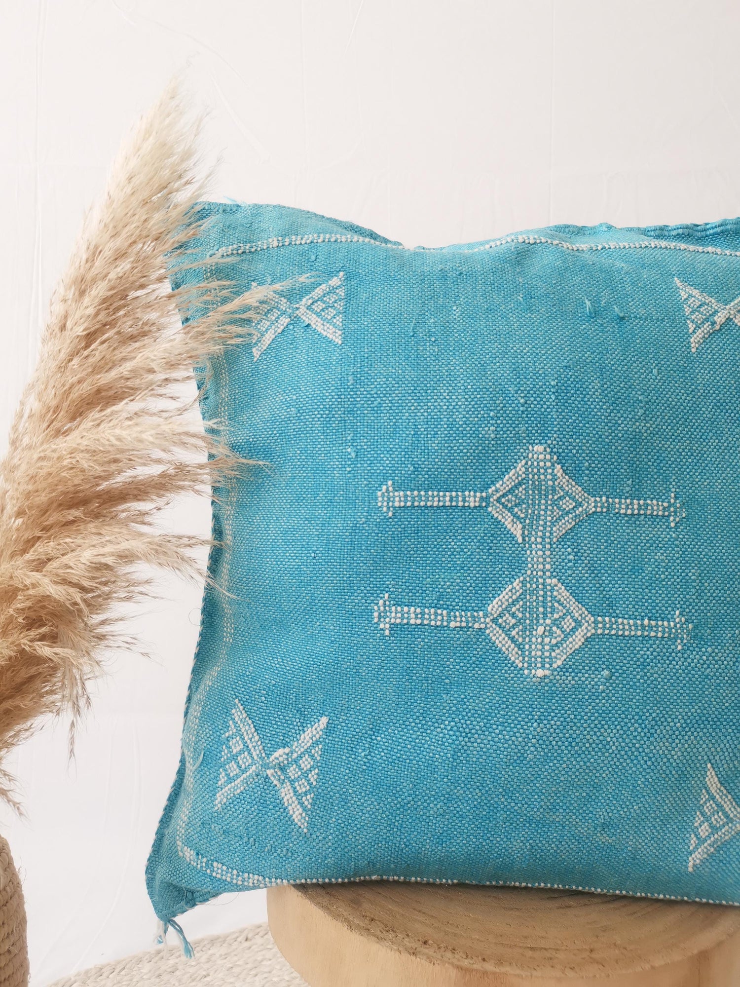 Sabra Kissen 45x45 cm, Boho Eklektische Kissenhülle aus Marokko, Marokkanische Kissenhülle,