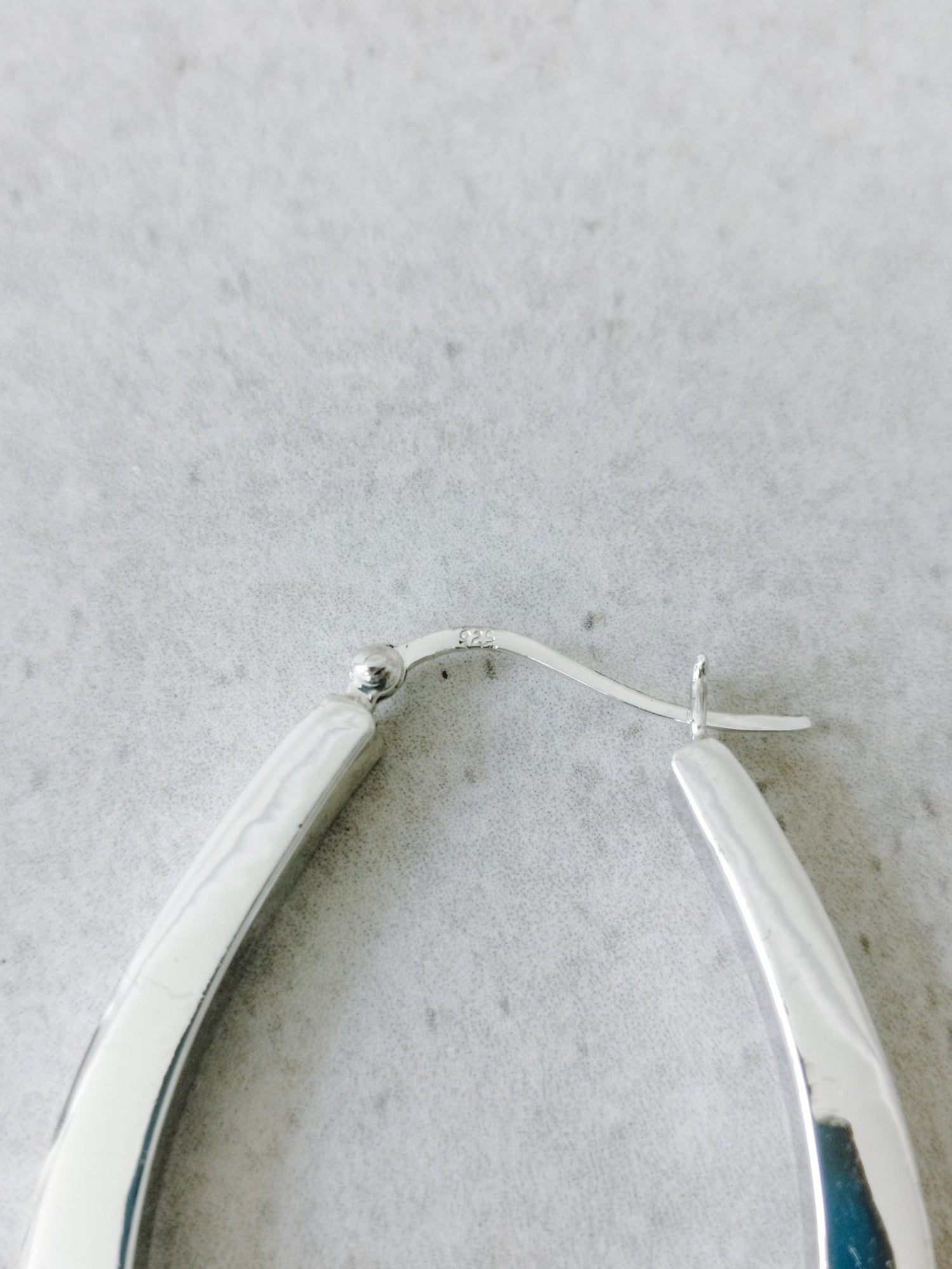 Breite ovale 925 Silber big Creolen, Chunky Sterlingsilber Creolen, Statement Ohrringe aus 925 Silber - CocosyBerlin