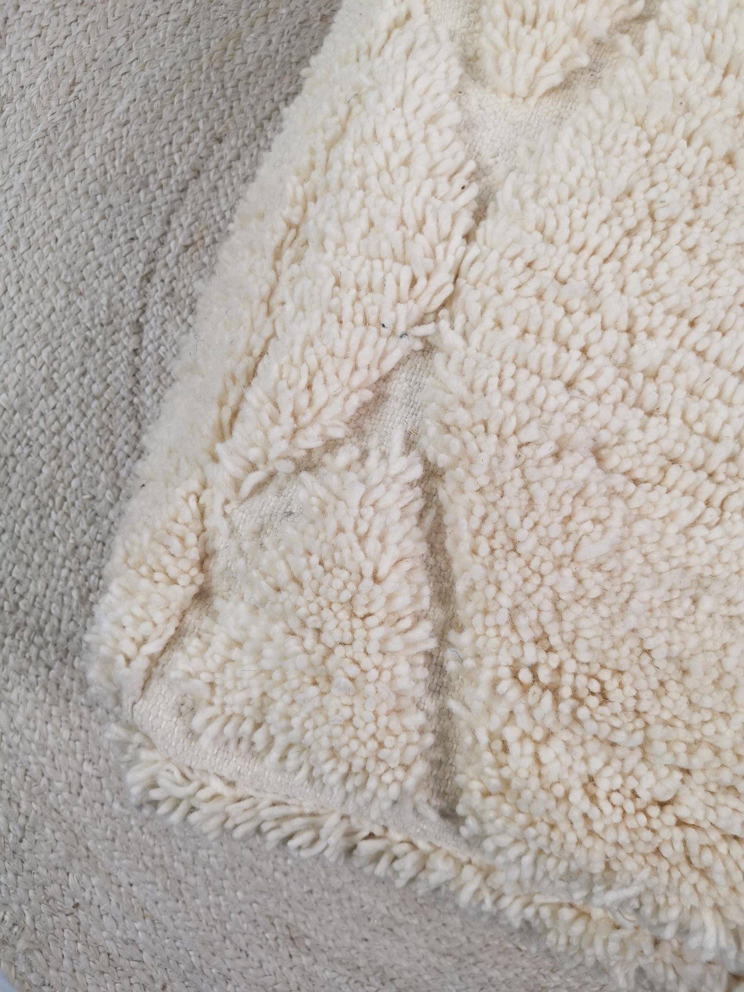 Moroccan pouf, Berber floor cushion, wool seat cushion, vintage pouf, boho seat cushion Beni Ourain