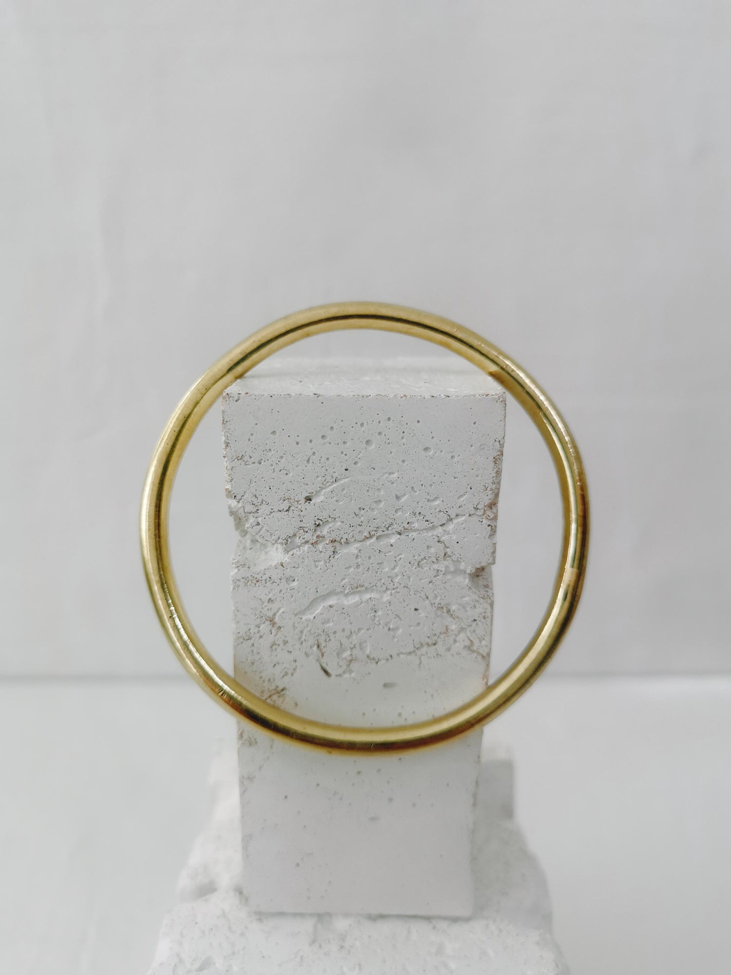 golden bangle made of solid brass, wide statement chunky bangle