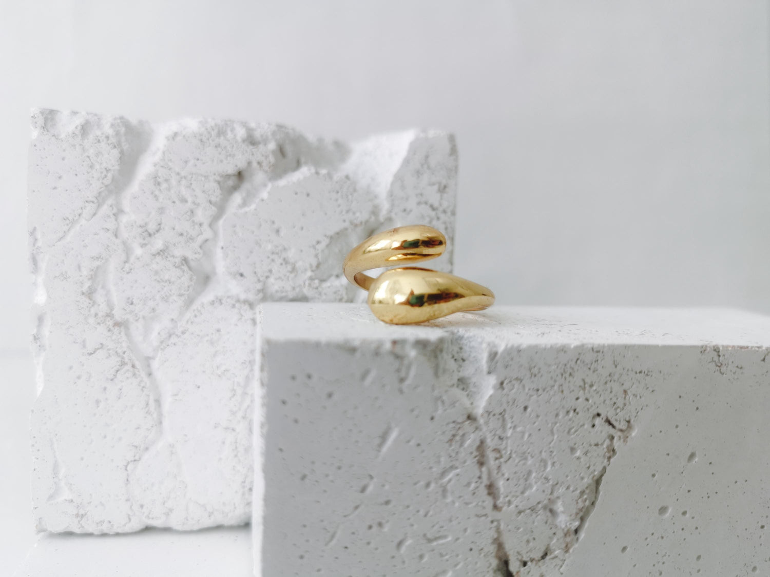 Minimalist brass ring, adjustable ring, drop ring, chunky ring, gift idea