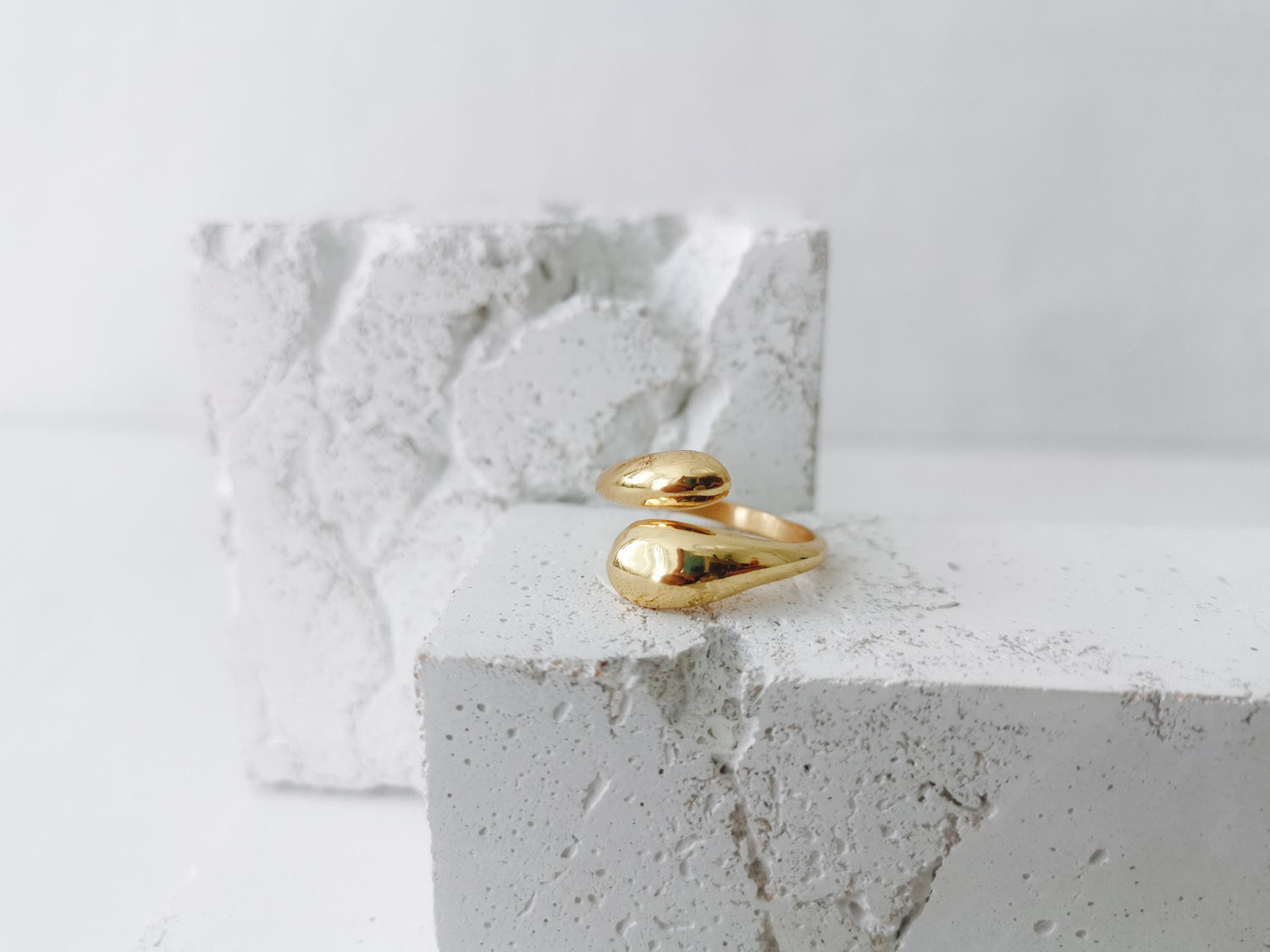 Minimalist brass ring, adjustable ring, drop ring, chunky ring, gift idea