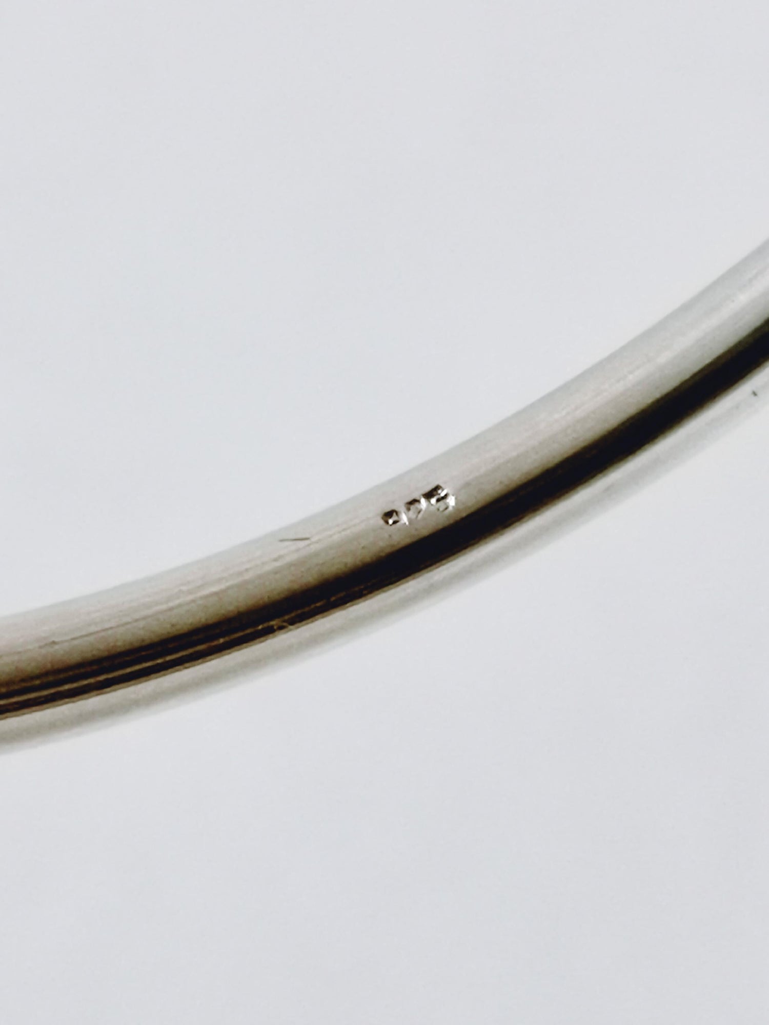 Simple sterling silver bangle, thin bangle made of 925 silver