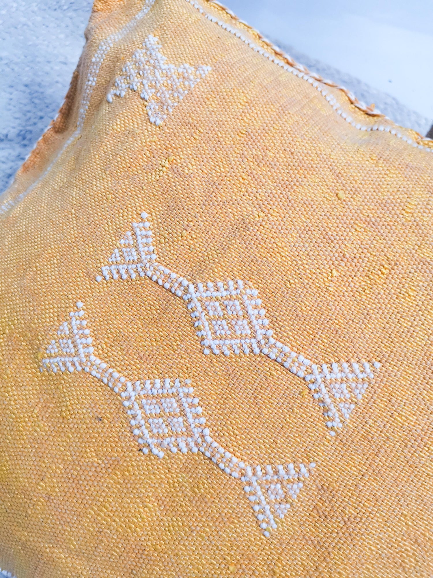 Sabra cushion from Morocco, Boho eclectic cushion cover, Moroccan oriental cushion cover in curry yellow approx. 45x50 cm