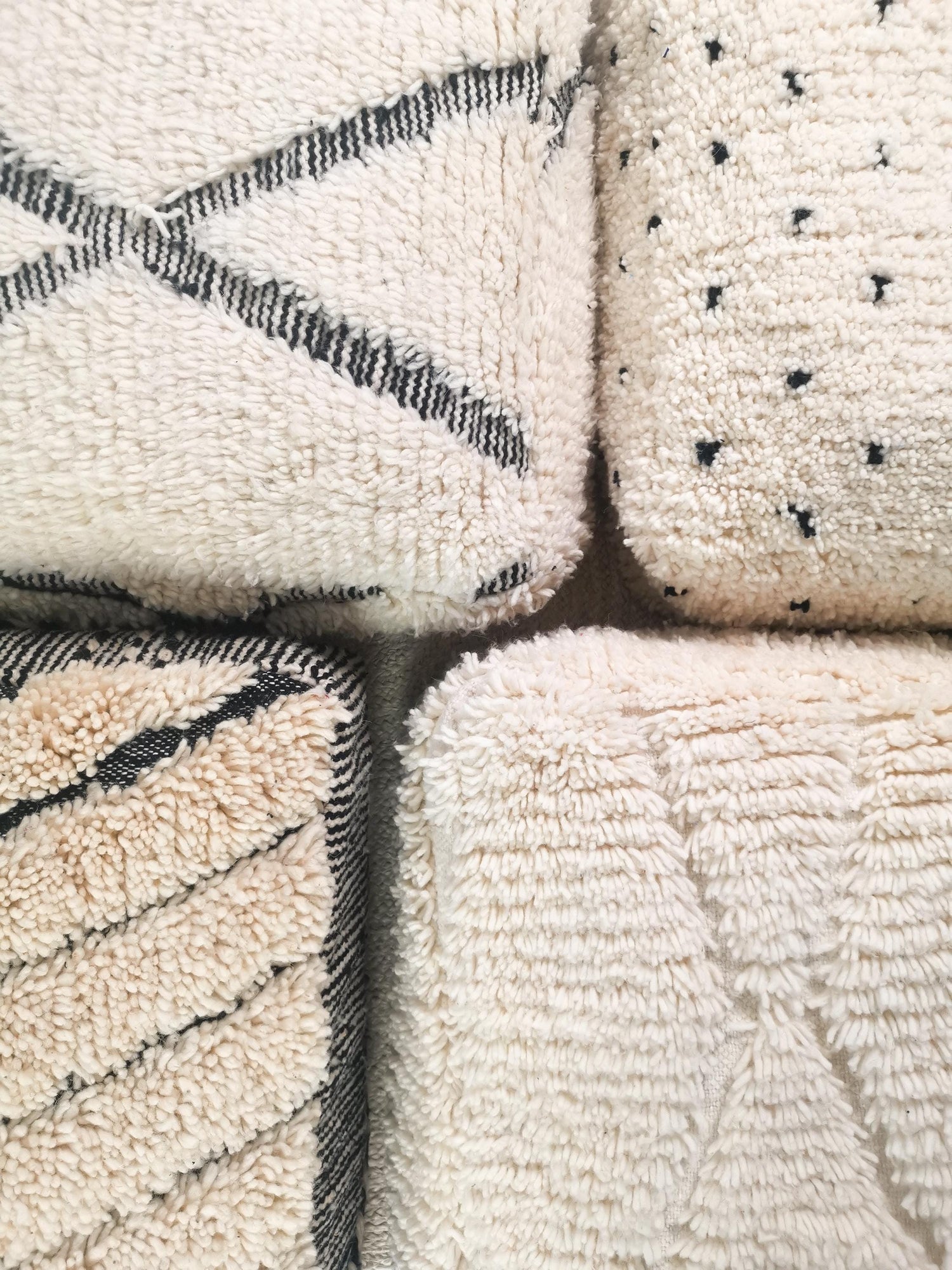 Moroccan pouf, Berber floor cushion, wool seat cushion, vintage pouf white, boho seat cushion Beni Ourain