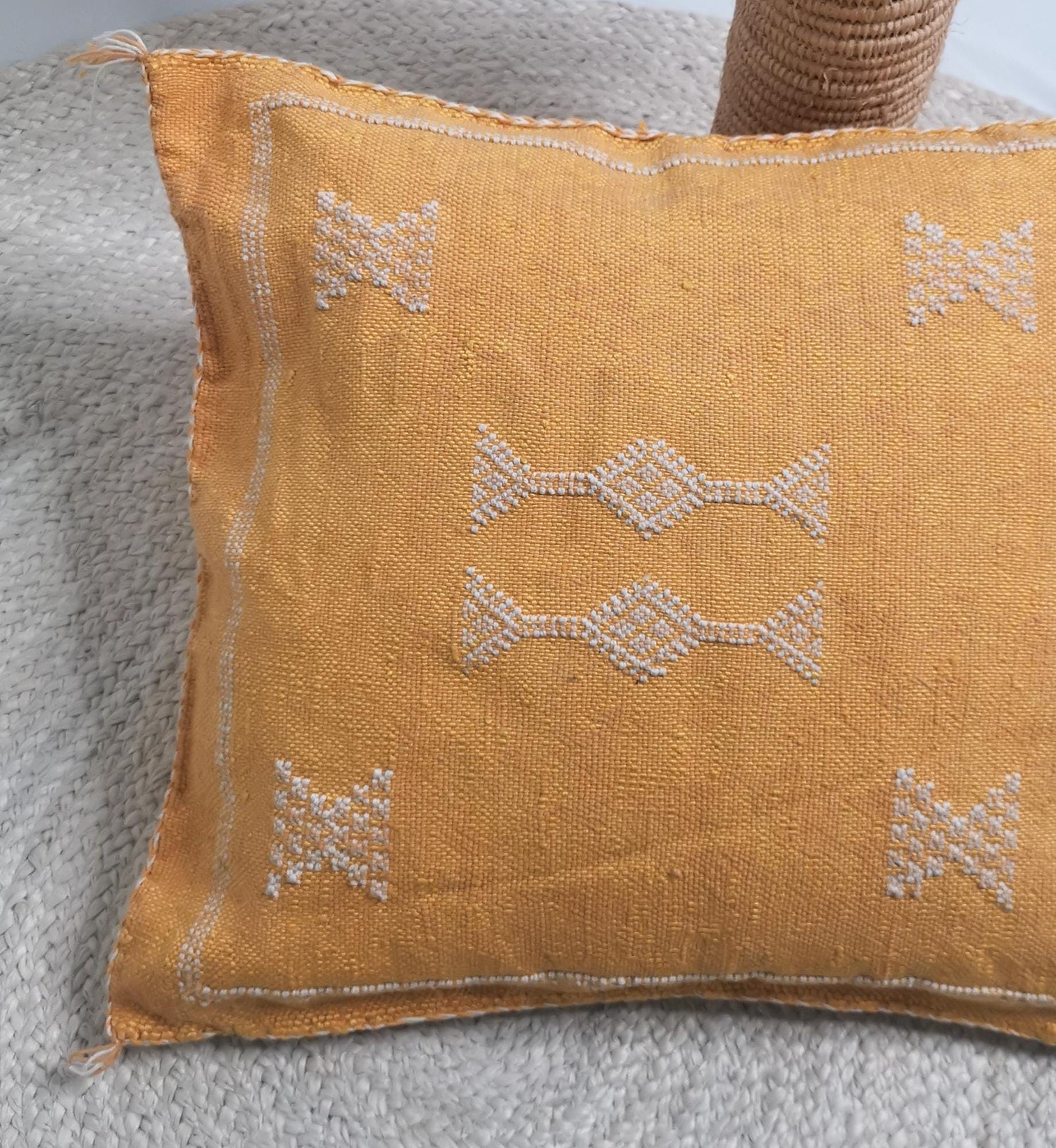 Sabra cushion from Morocco, Boho eclectic cushion cover, Moroccan oriental cushion cover in curry yellow approx. 45x50 cm