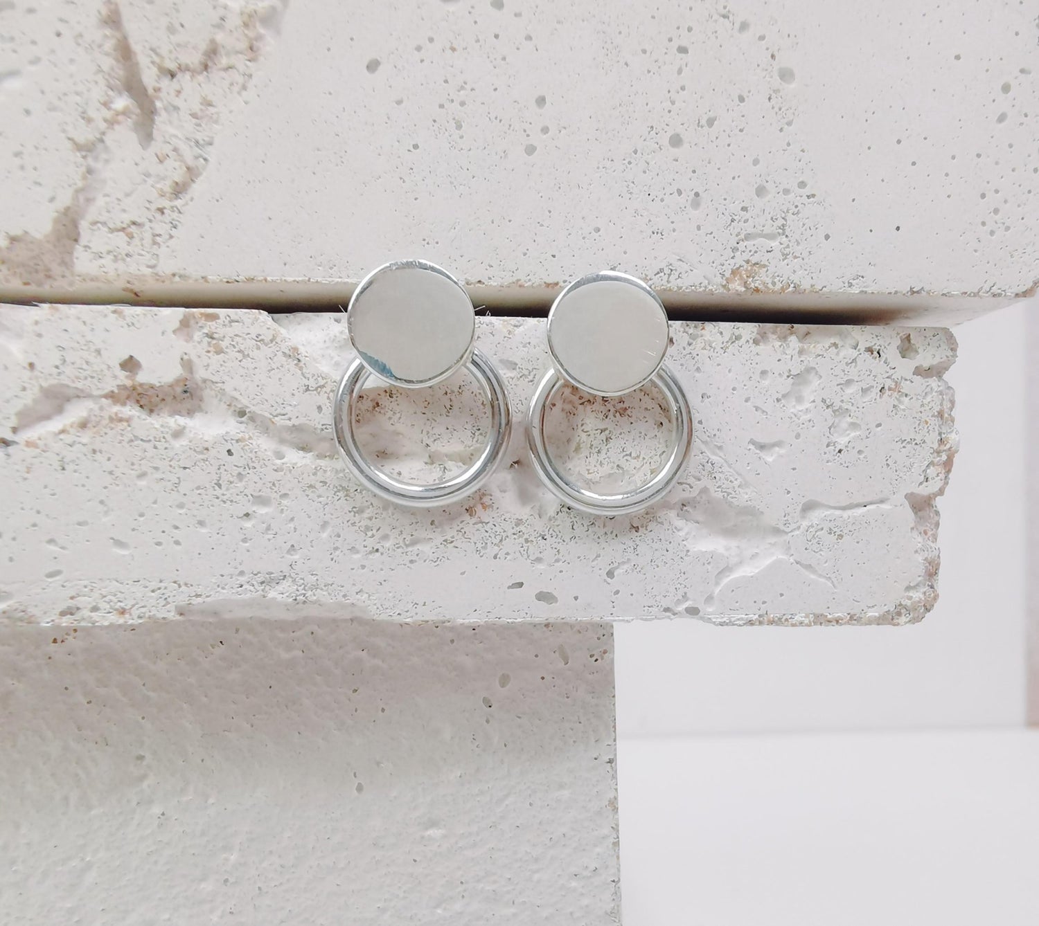 Kreis Ohrstecker aus 925 Silber, minimalistische kleine Kreis Ohrringe - CocosyBerlin
