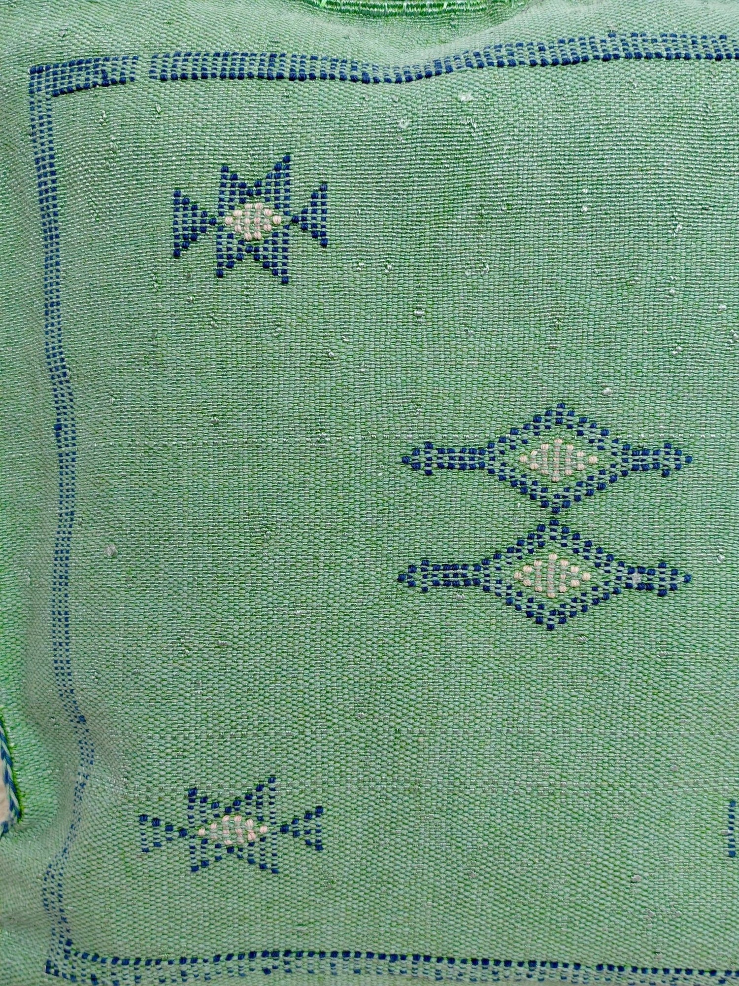 Sabra Kissen aus Marokko, Boho Eklektische Kissenhülle, Marokkanischer orientalischer Kissenbezug in Türkisgrün, Grün - CocosyBerlin