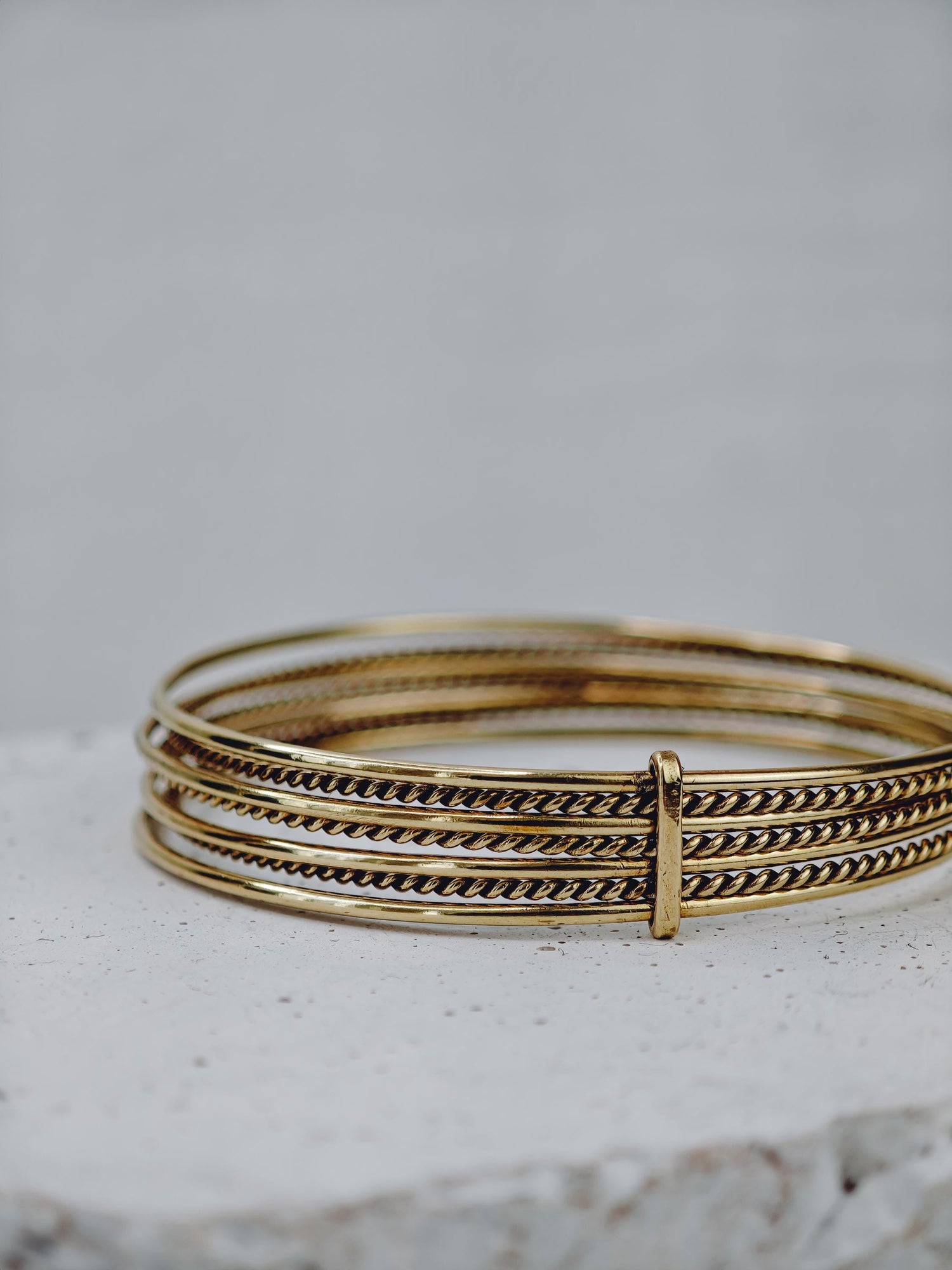 Golden brass bangle,