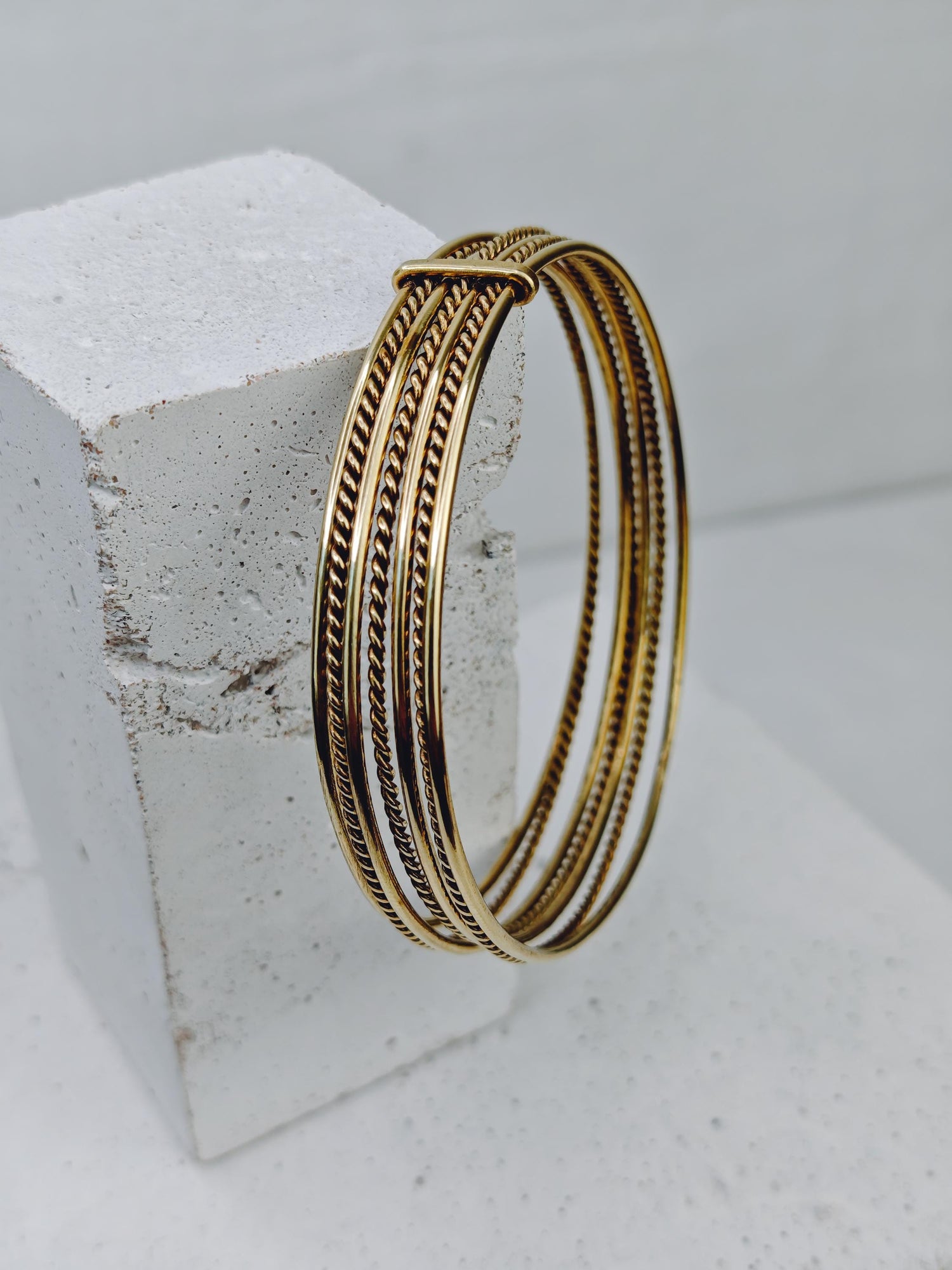 Golden brass bangle,