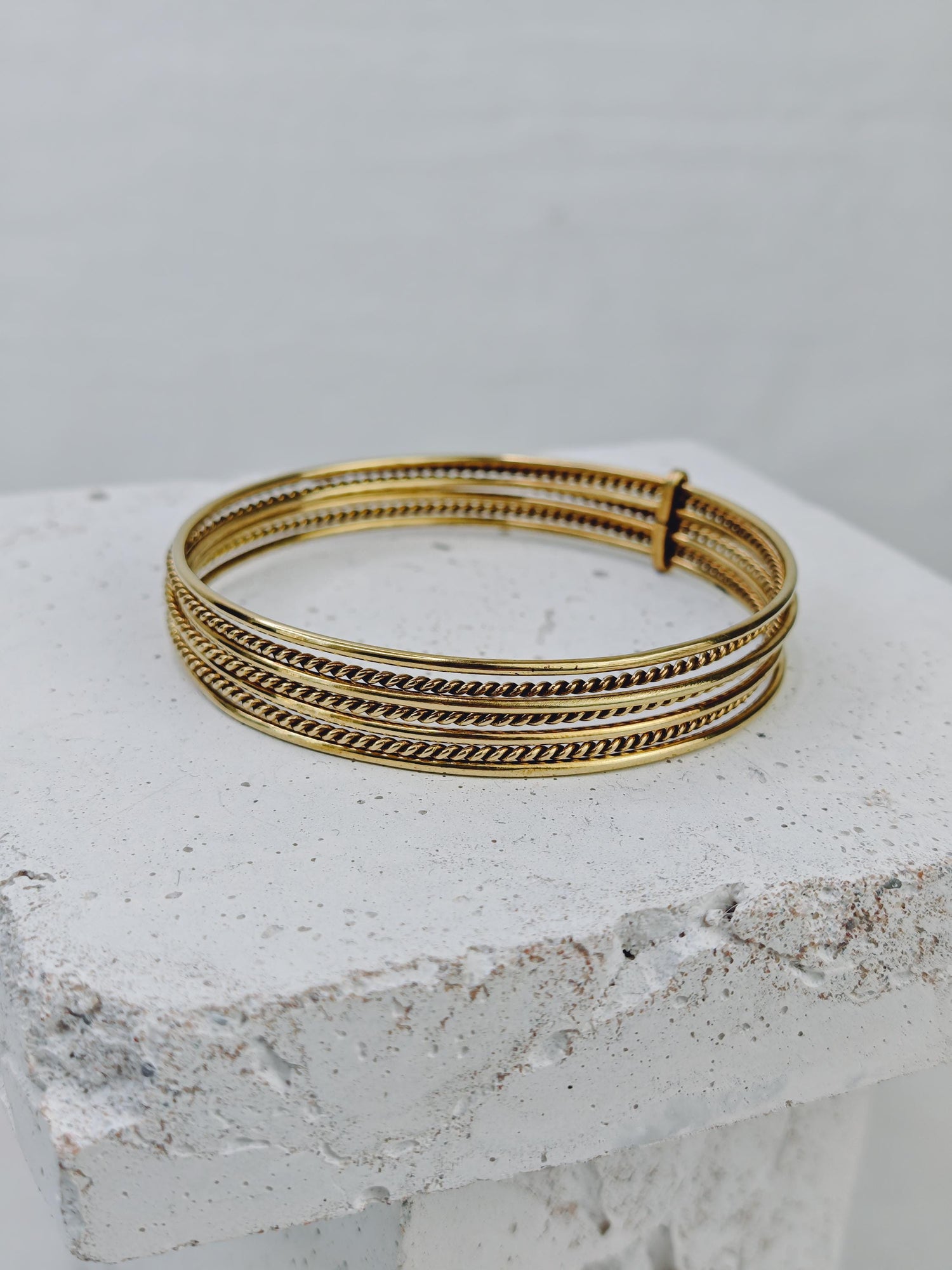 Golden brass bangle,