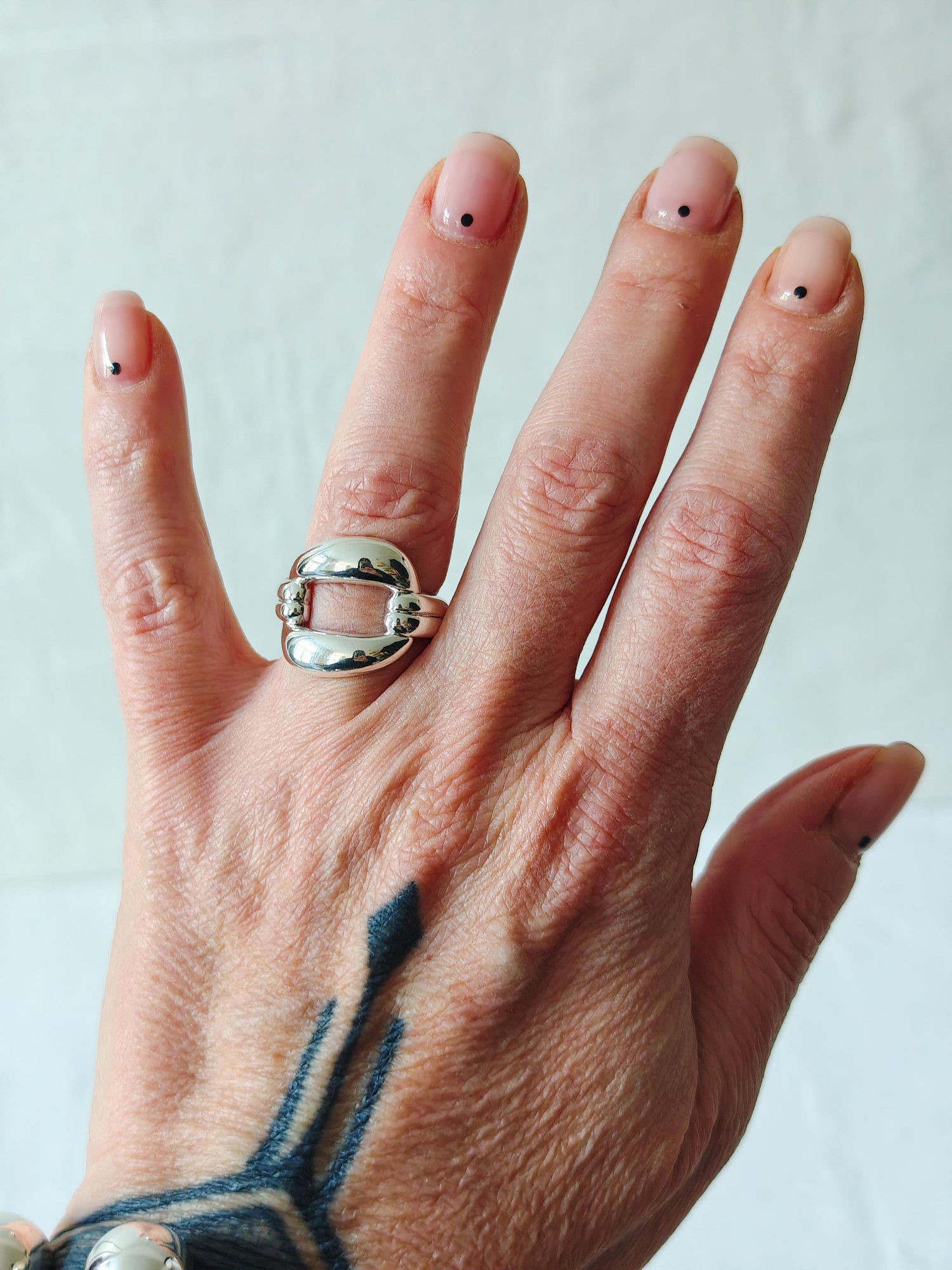 Statement Ring aus 925 Silber, Bold Chunky Ring, minimalistischer Silberring