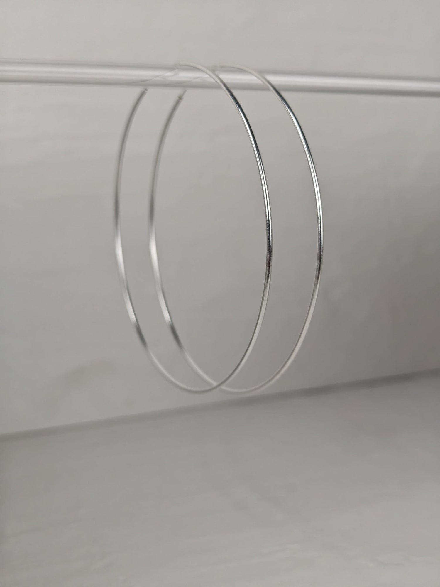 Extra Grosse Creolen 10cm aus Silber 925, XXL Minimalistische Ohrringe - CocosyBerlin