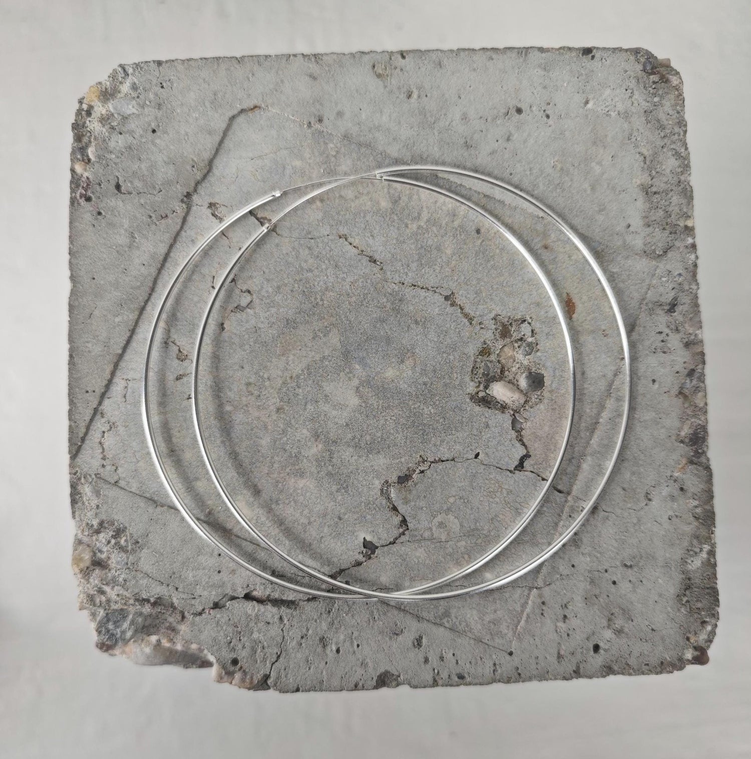 Extra Grosse Creolen 10cm aus Silber 925, XXL Minimalistische Ohrringe - CocosyBerlin