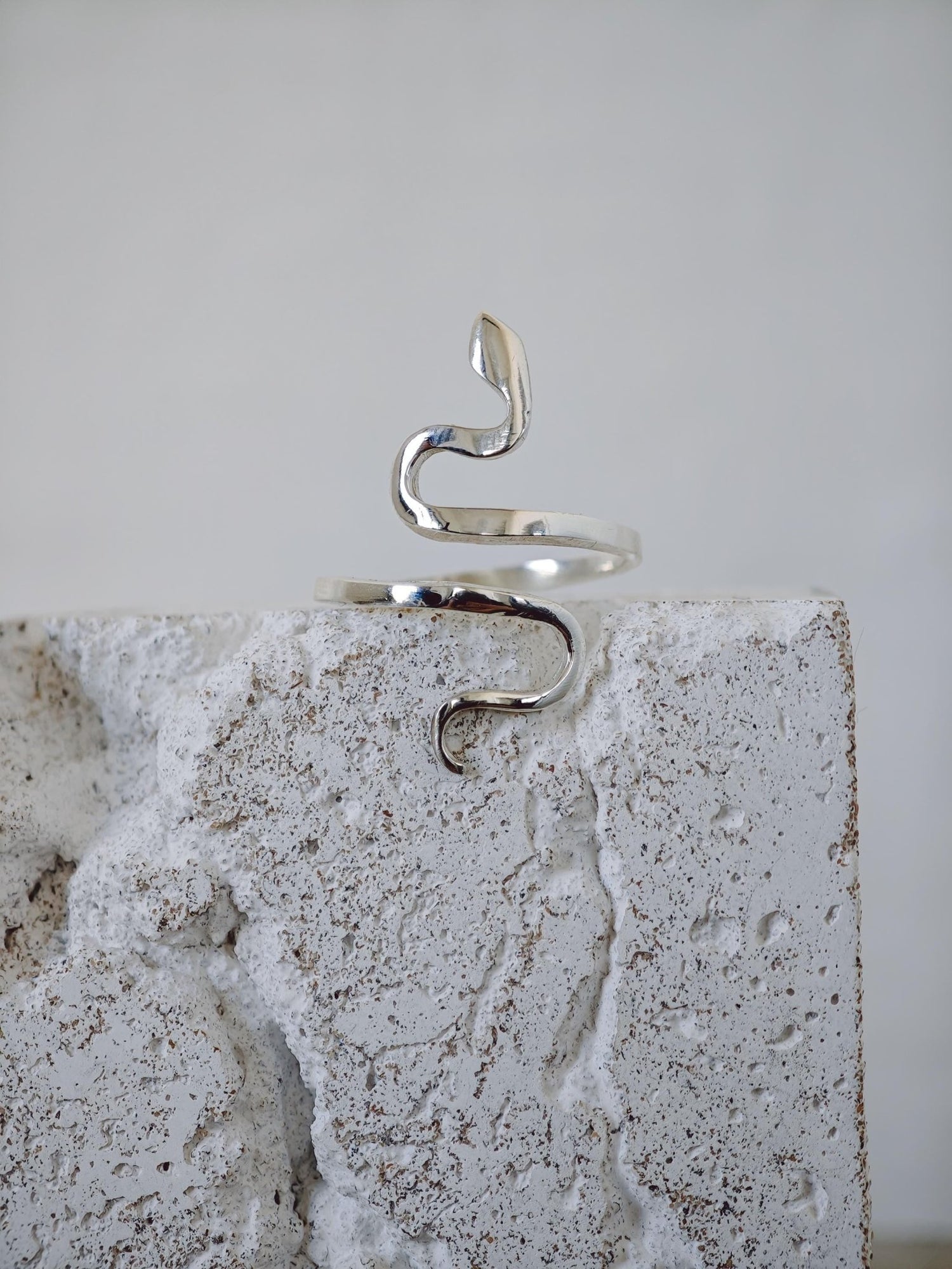 Schlangen - Ring aus 925 Silber, Snake Design Ring, one size fits all - CocosyBerlin