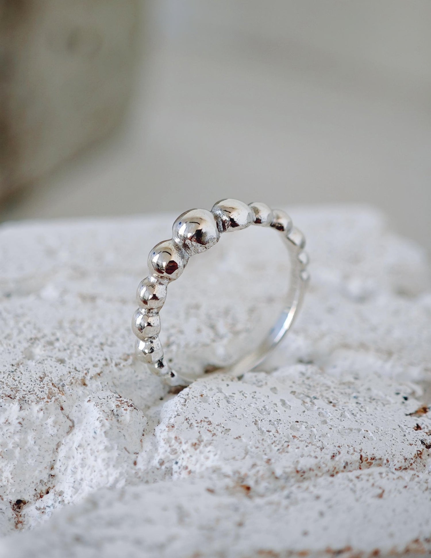 Bubble Ring aus 925 Silber, Kugelring Sterling Silber, Ball Ring - CocosyBerlin