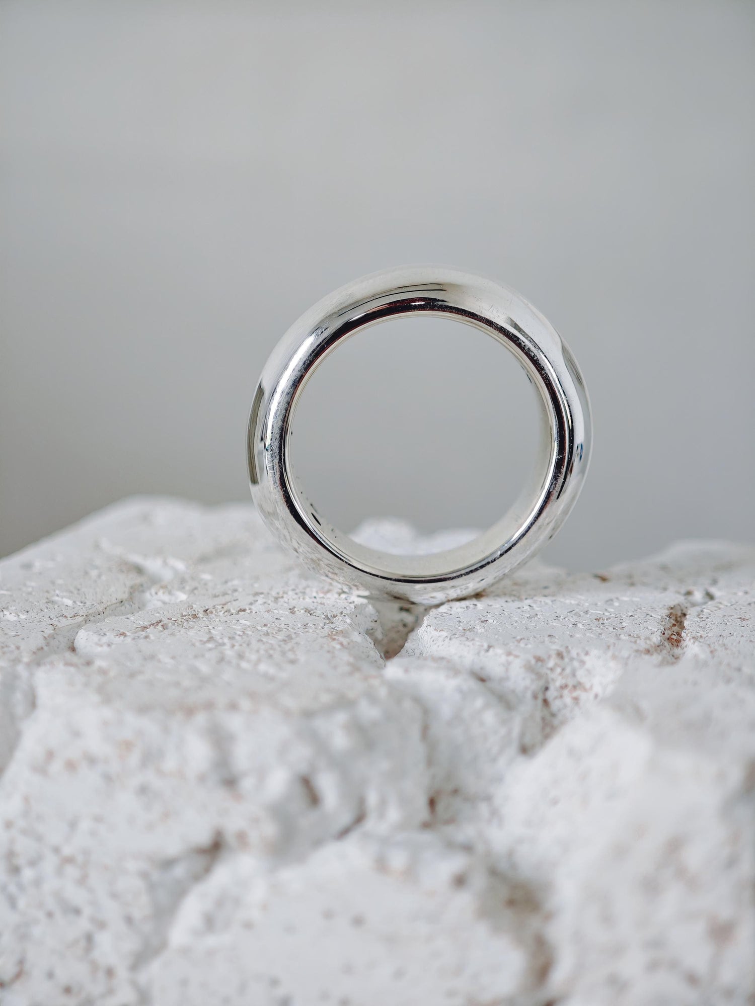 Puffy Statement Ring aus 925 Silber, Chunky Ring, Bold Minimalist