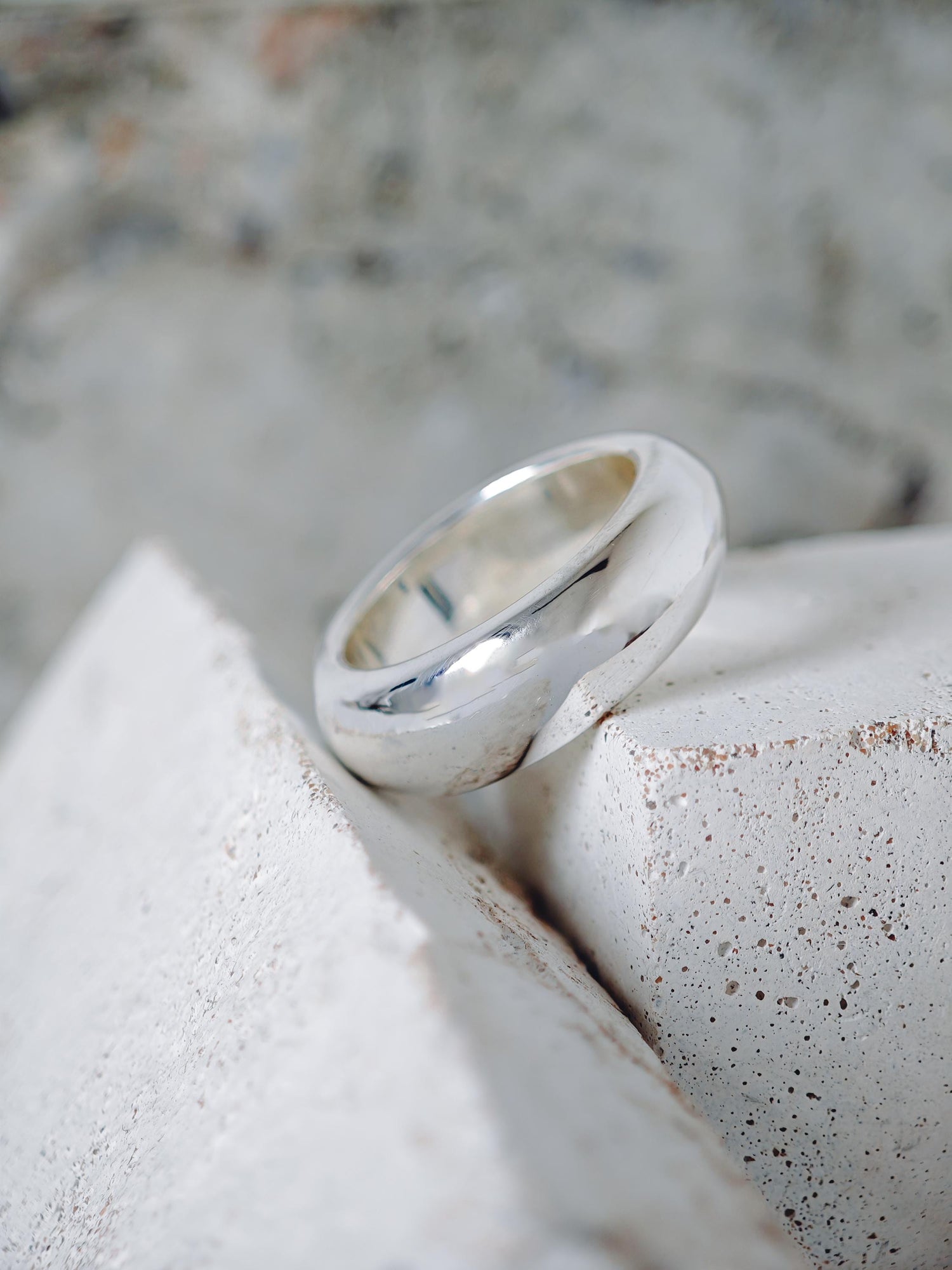 Puffy Statement Ring aus 925 Silber, Chunky Ring, Bold Minimalist