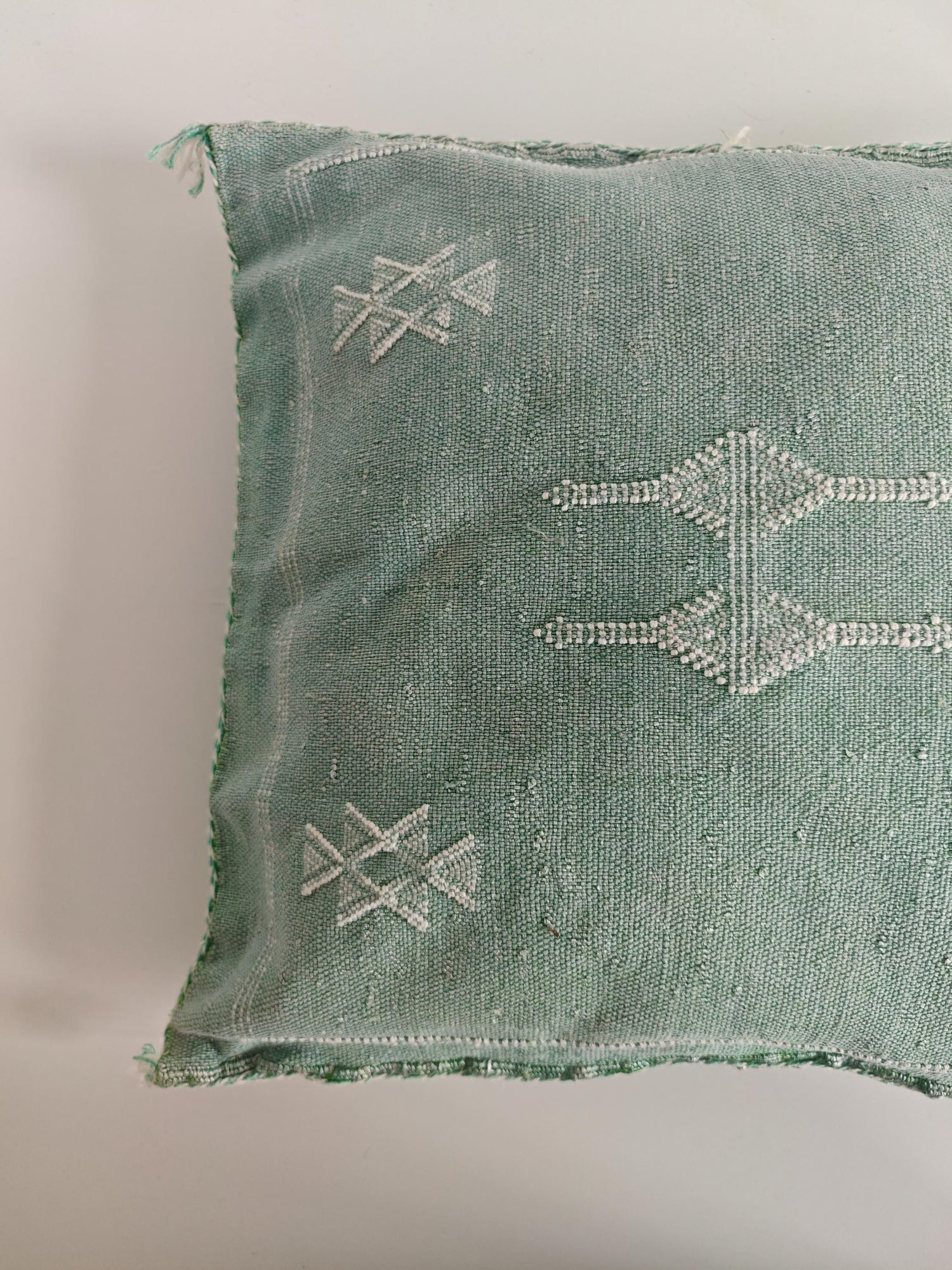 Sabra Kissen aus Marokko | Kaktusseide Kissenhülle | Boho Wohnkissen | Marokkanisches Sofakissen | Orientalisches Dekokissen | Handgewebt