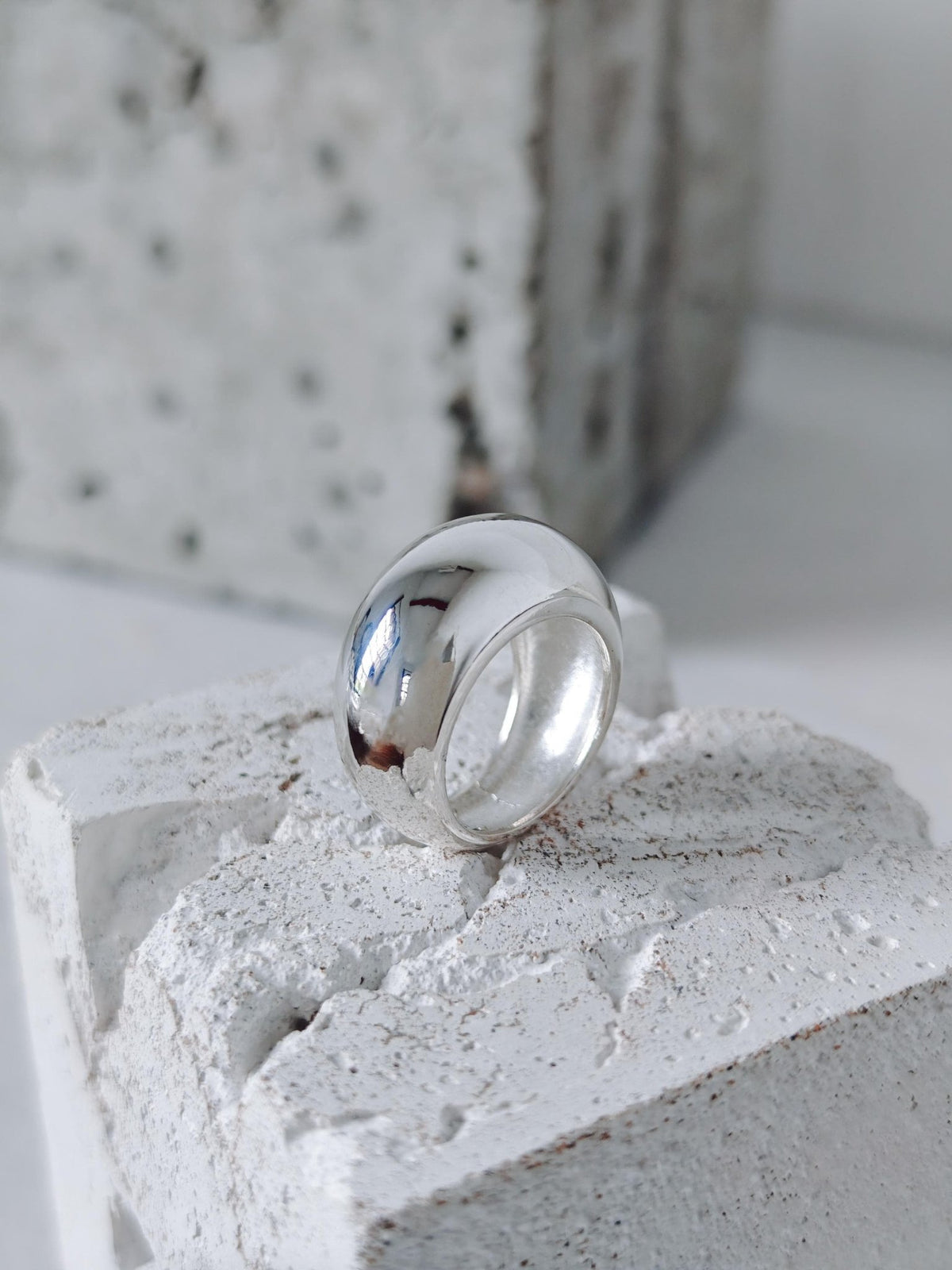 Puffy Statement Ring aus 925 Silber, Chunky Ring, Bold Silver Puffy Ring Minimalististisch - CocosyBerlin