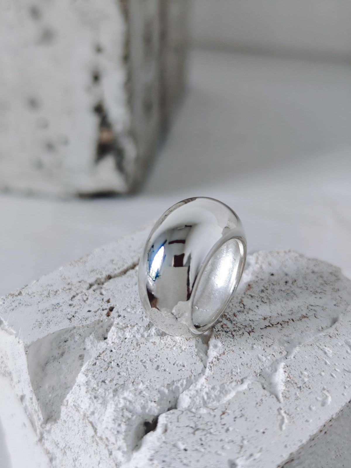 Puffy Statement Ring aus 925 Silber, Chunky Ring, Bold Silver Puffy Ring Minimalististisch - CocosyBerlin