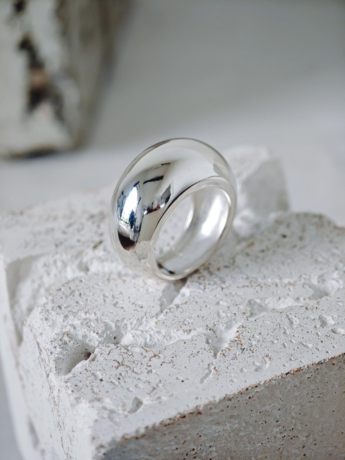 Puffy Statement Ring aus 925 Silber, Chunky Ring, Bold Silver Puffy Ring Minimalististisch - CocosyBerlin