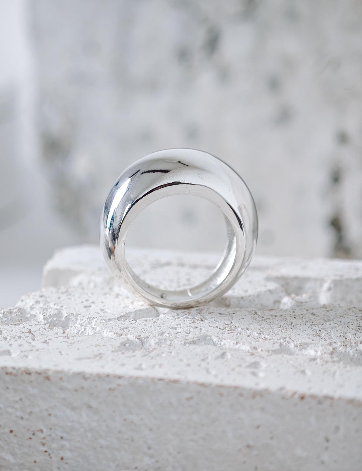 Puffy Statement Ring aus 925 Silber, Chunky Ring, Bold Silver Puffy Ring Minimalististisch - CocosyBerlin