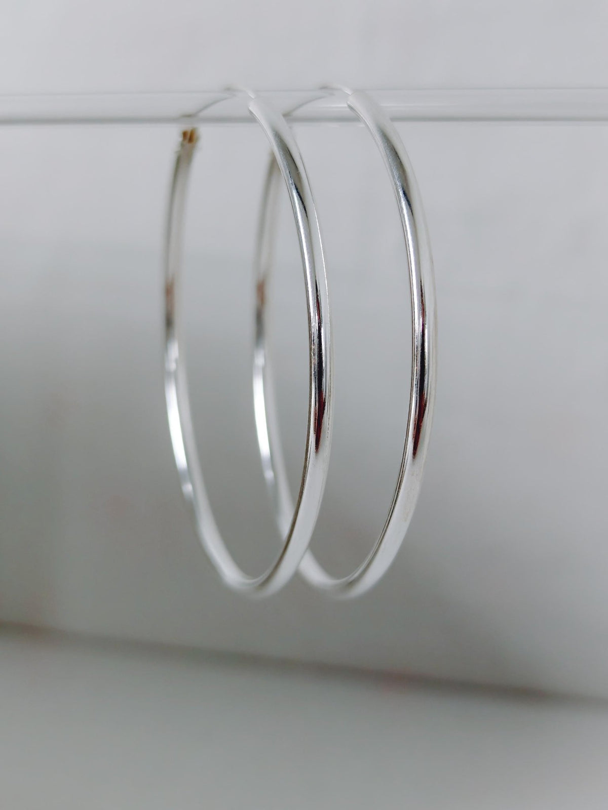 Große XL Creolen Silber 925, Silver Endless Hoops 70 mm - CocosyBerlin