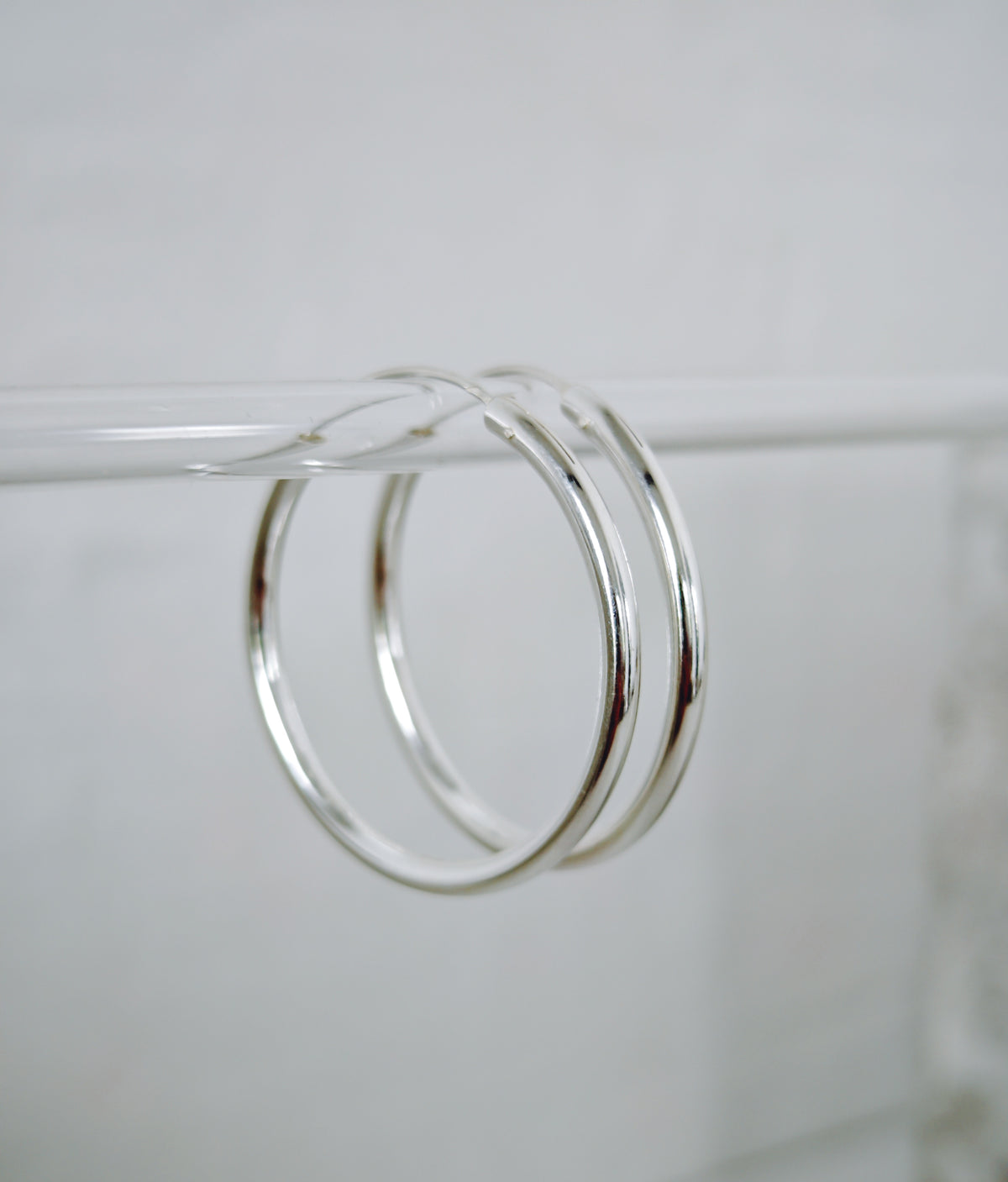 Wide light sterling silver 925 hoop earrings 18mm x 3mm in size, medium earrings minimalist, gypsy hippie style, silver hoop earrings, hoops