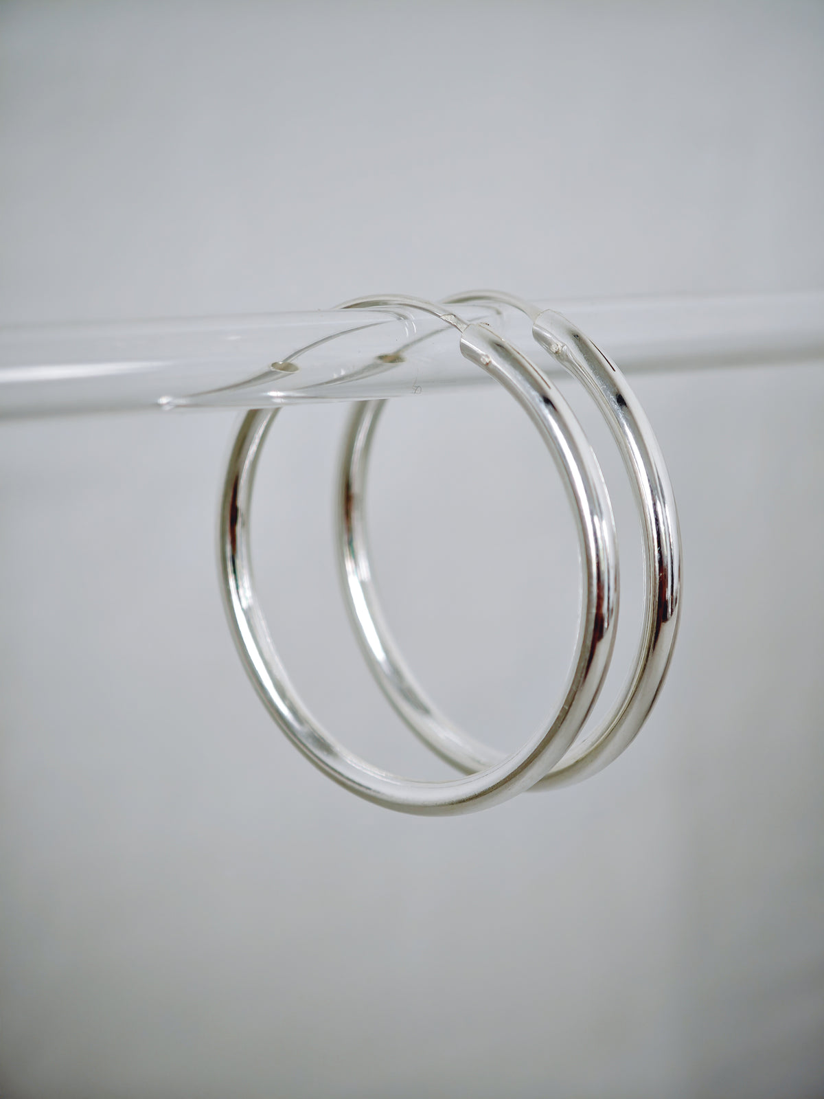 Wide light sterling silver 925 hoop earrings 18mm x 3mm in size, medium earrings minimalist, gypsy hippie style, silver hoop earrings, hoops