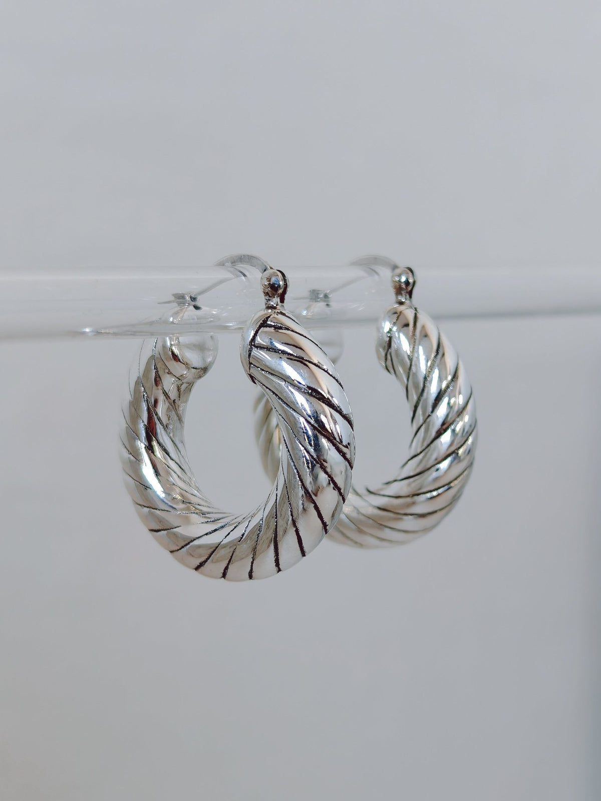 Twist Creolen 925 Silber, Statement Ohrringe, Chunky Hoops 30 mm - CocosyBerlin